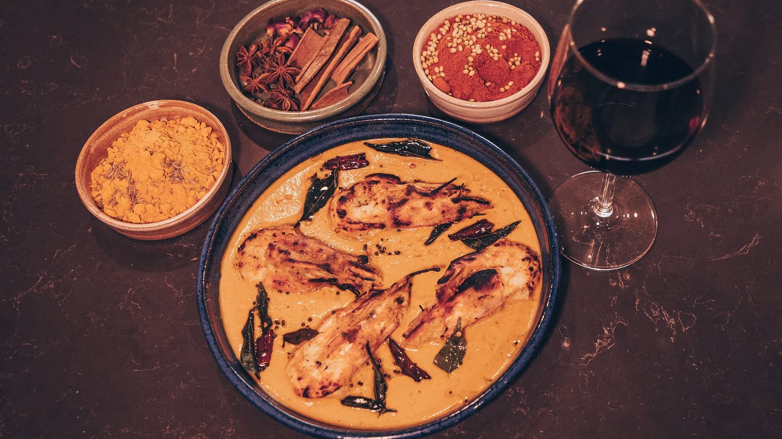a plate of food and drinks