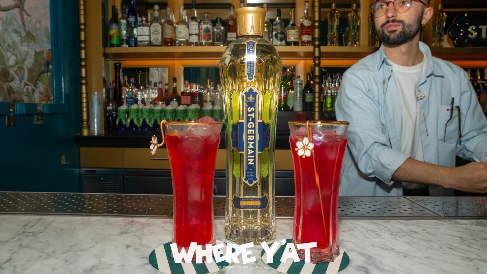 a man sitting at a bar
