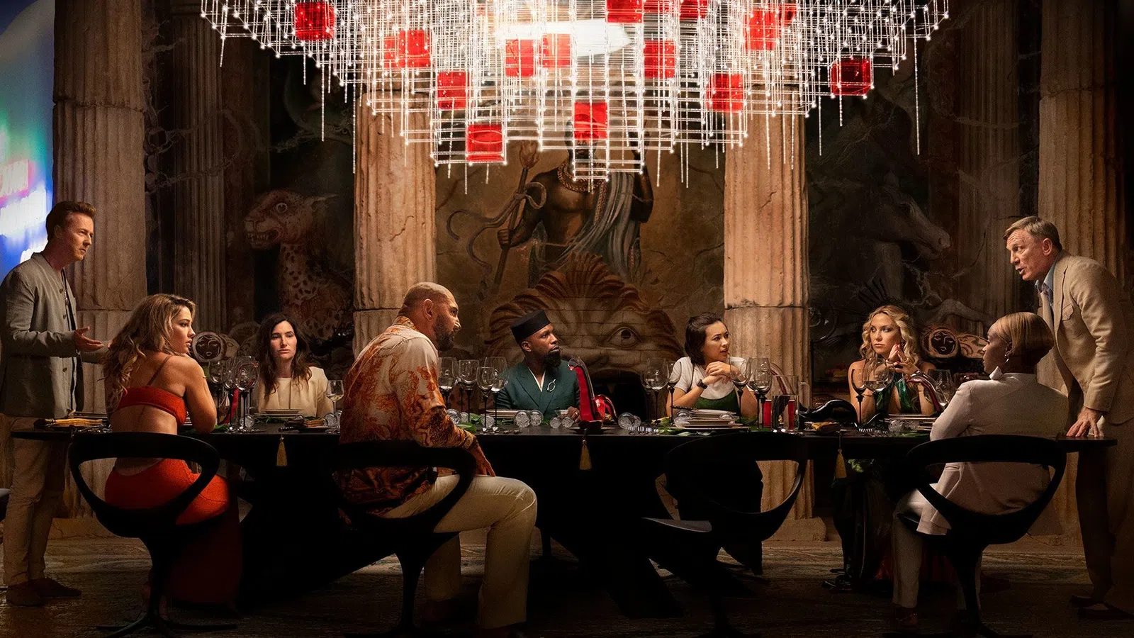 a group of people sitting at a table