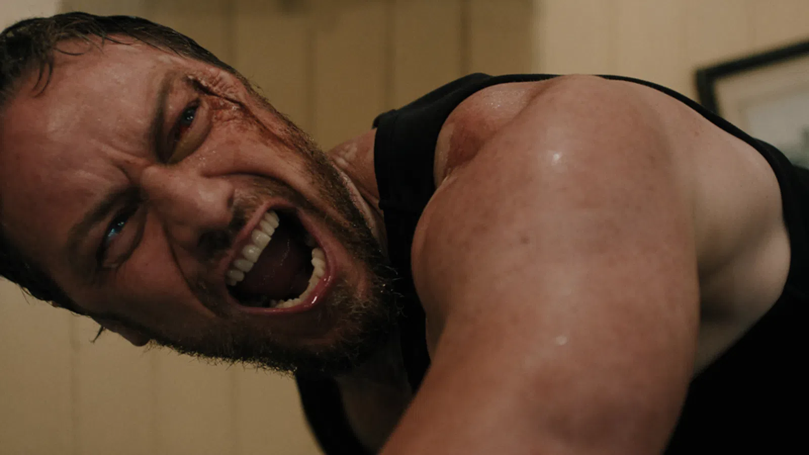 a man with his mouth open