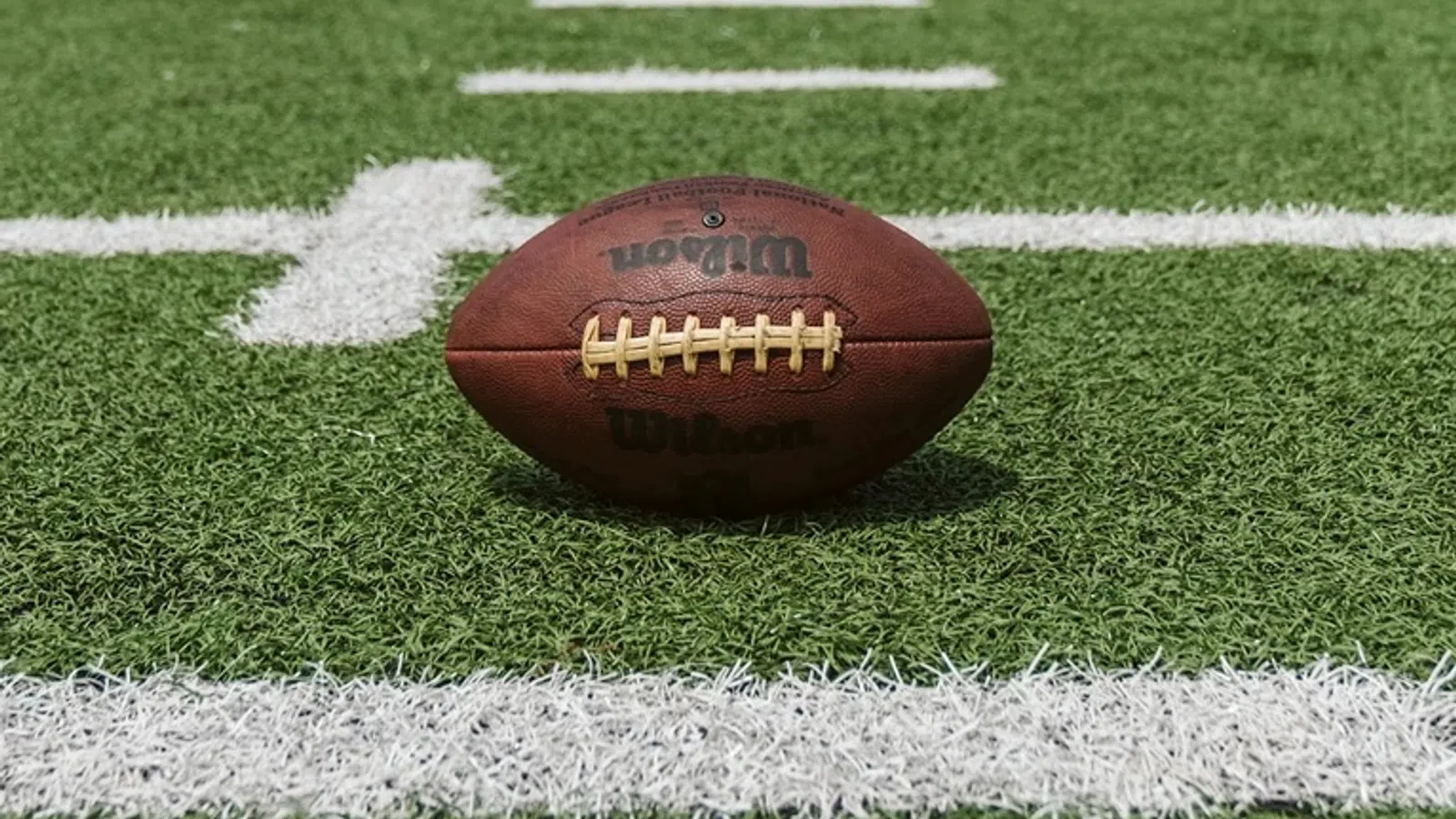 a football on a football field