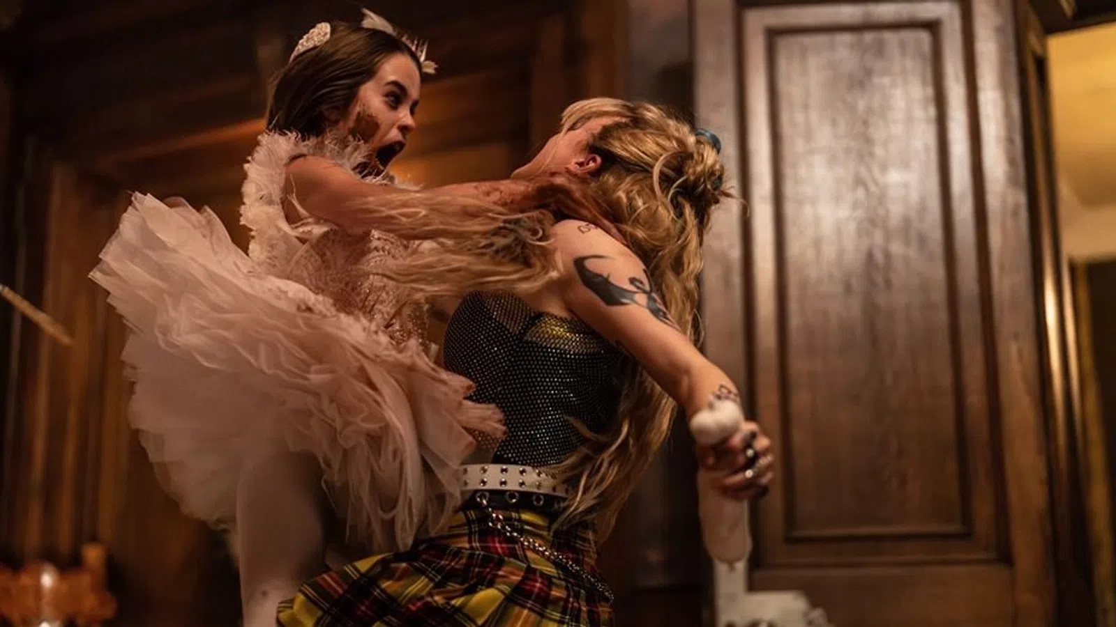 a man and woman dancing
