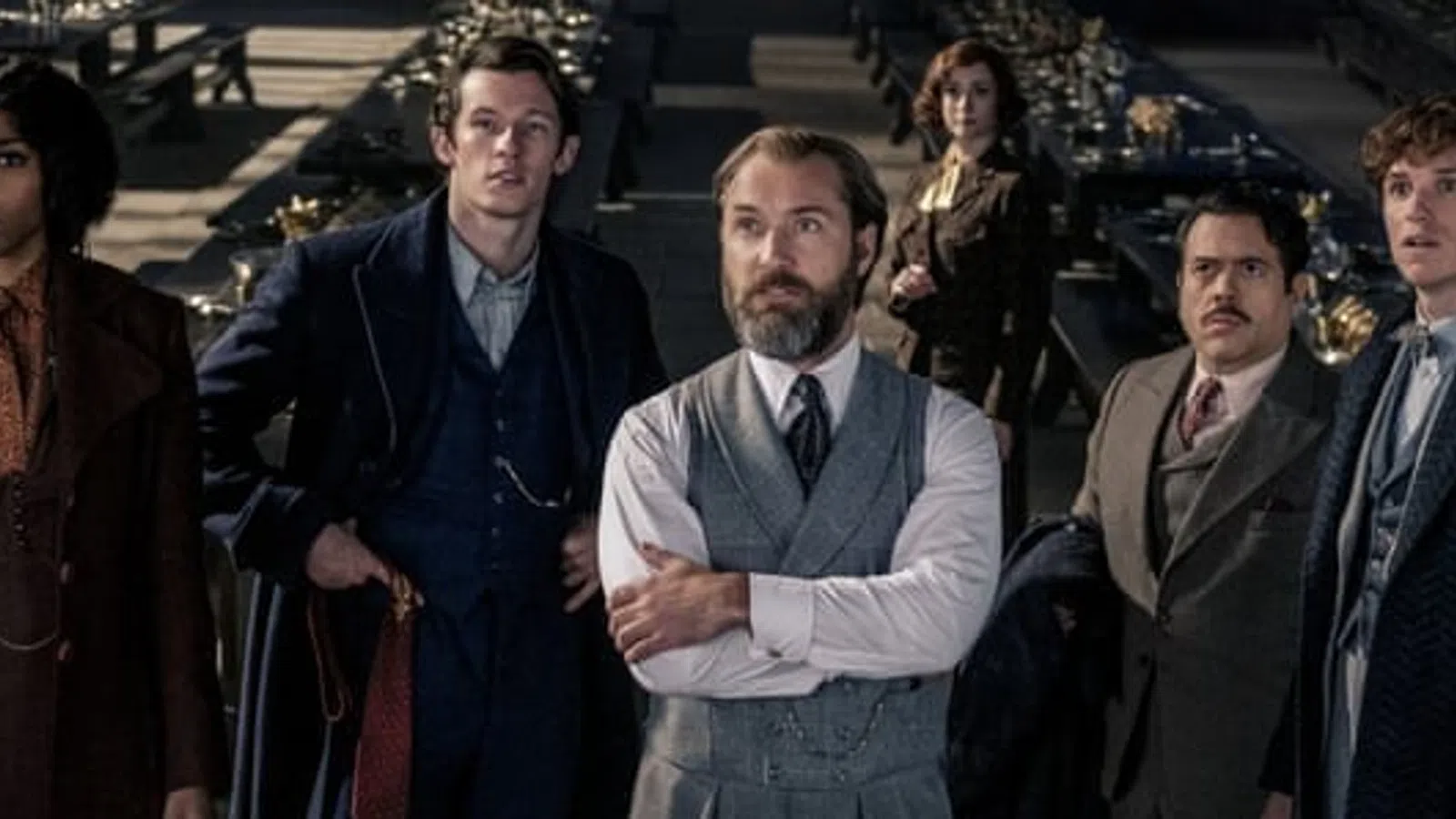 Callum Turner et al. posing for a photo