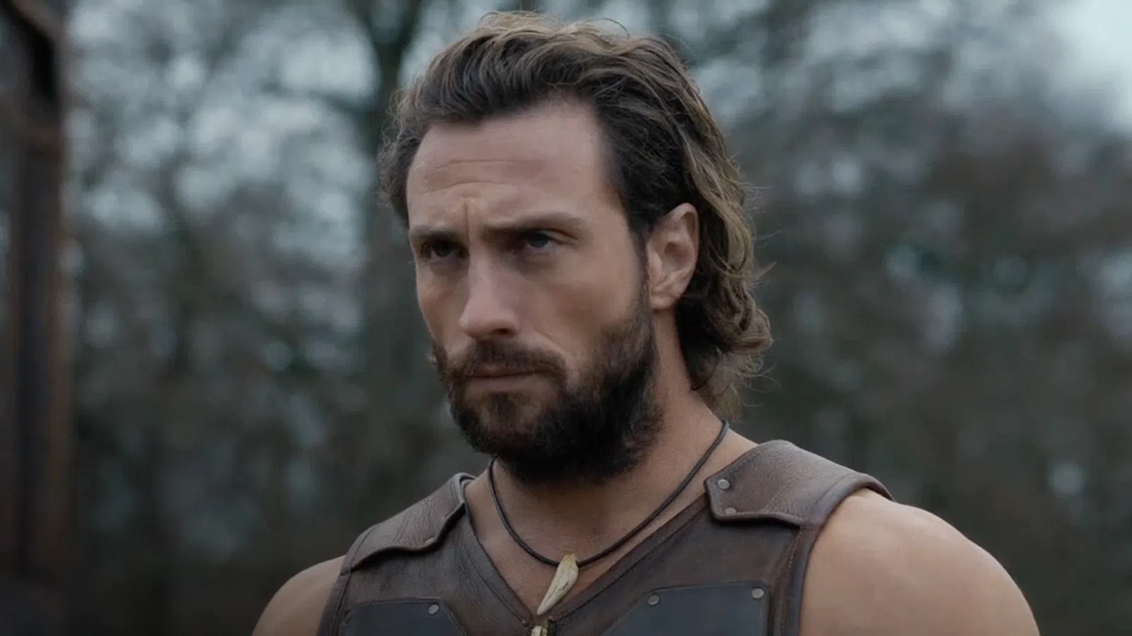 Aaron Taylor-Johnson with a beard