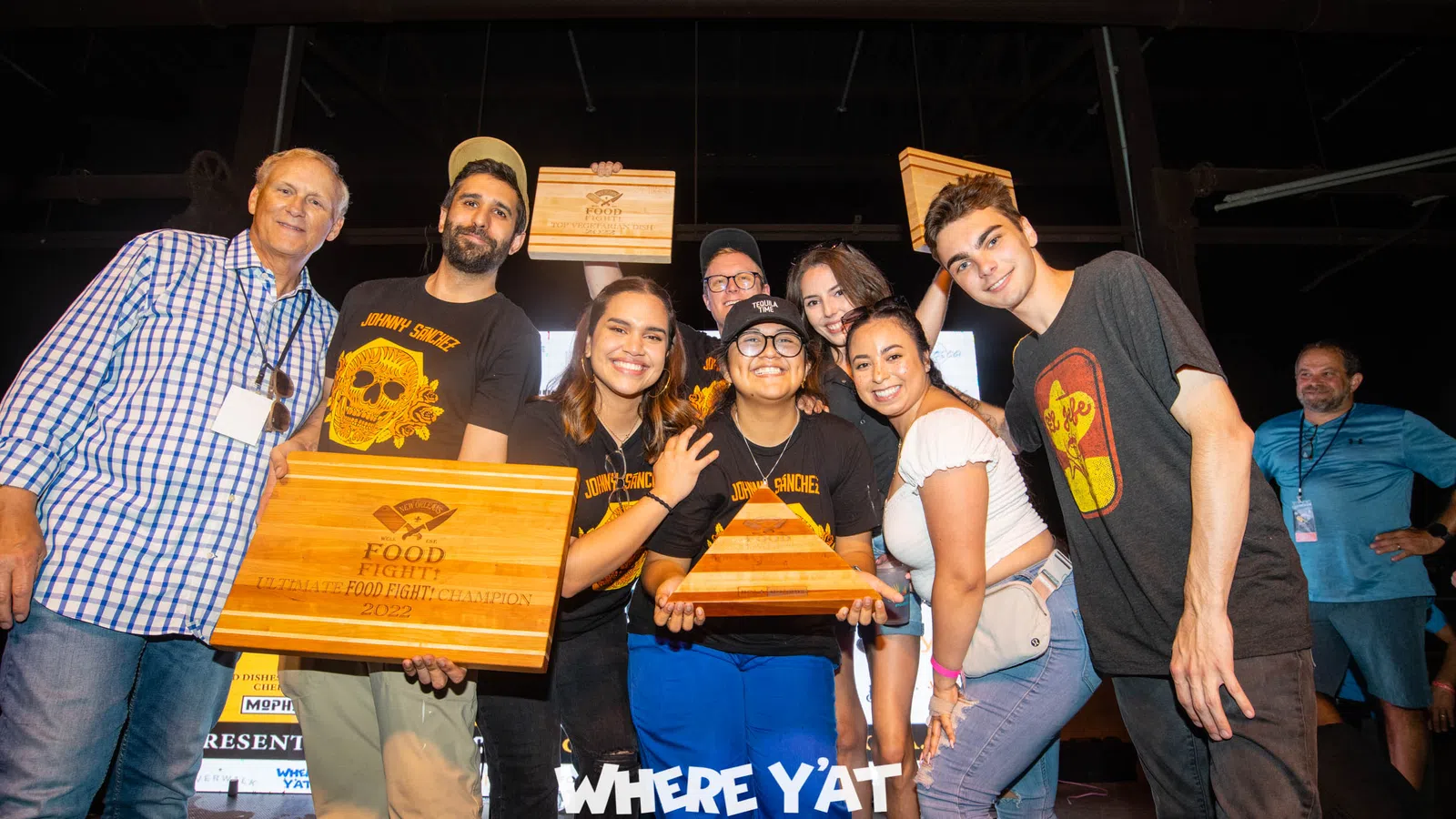 a group of people posing for a photo