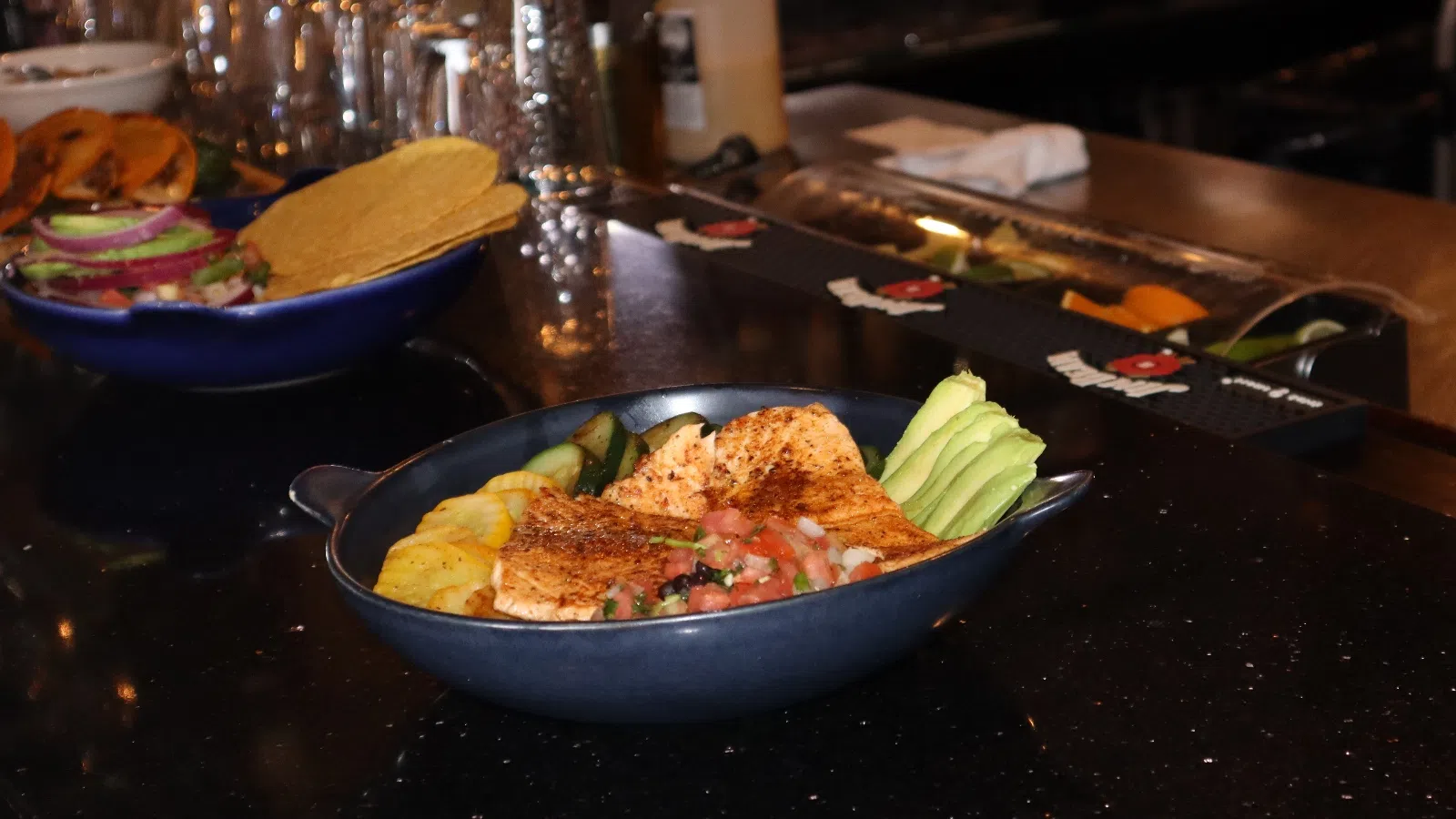 a bowl of food on a table