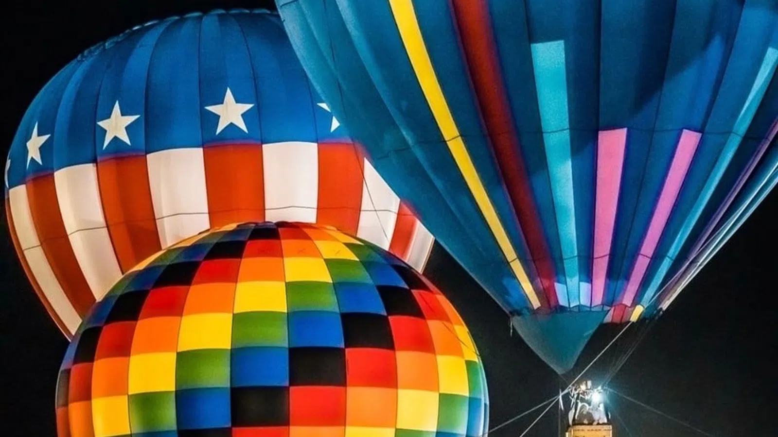 a group of colorful hot air balloons
