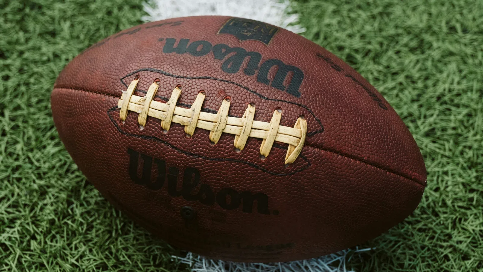 a football on the grass