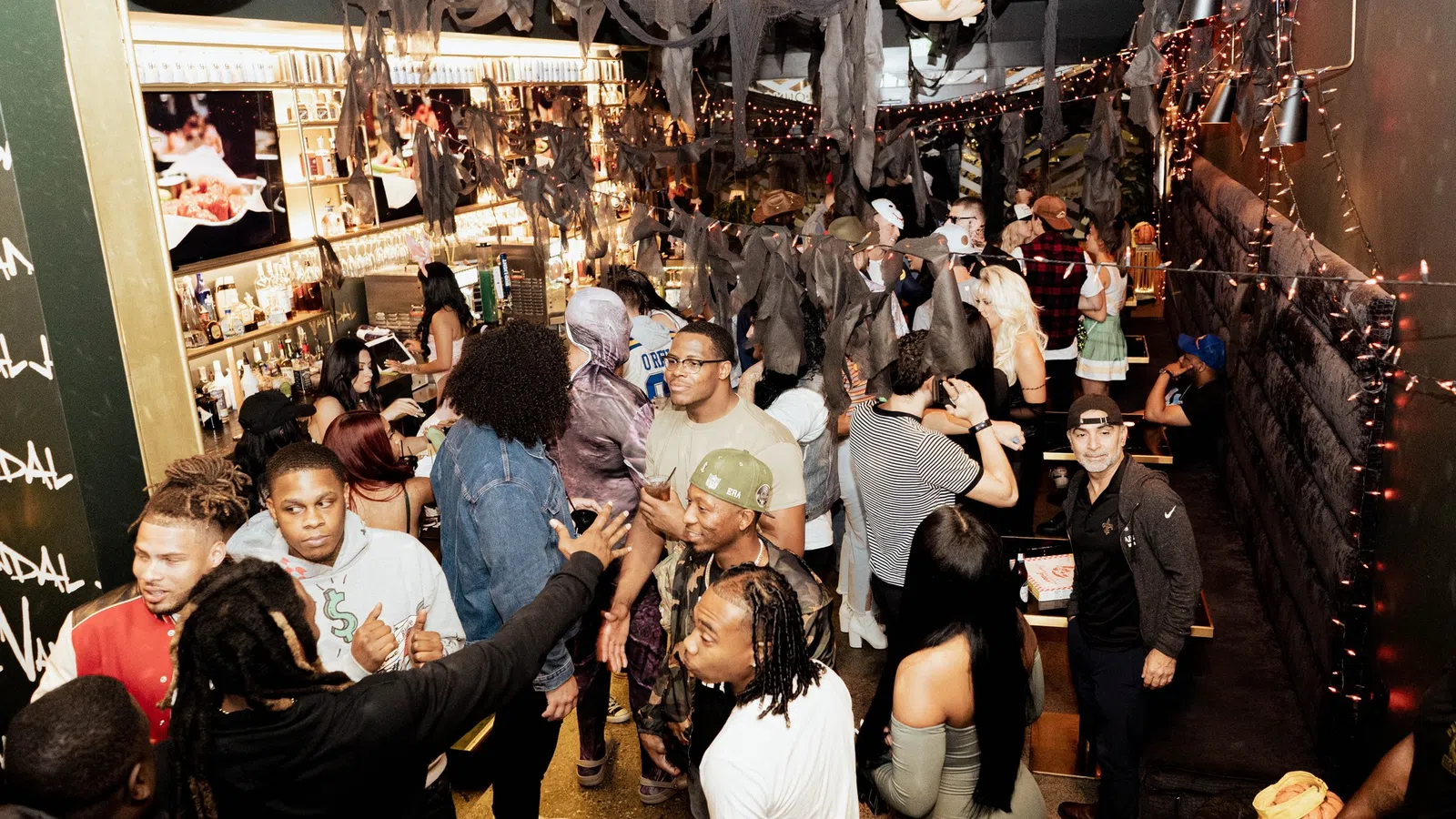 a group of people in a room