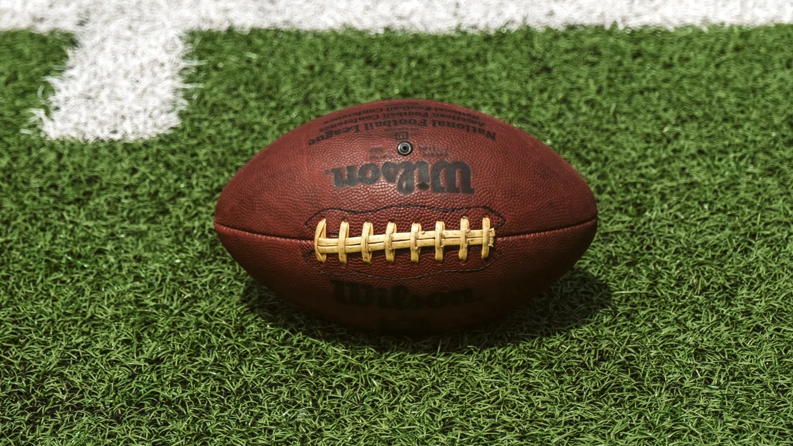 a football on the grass