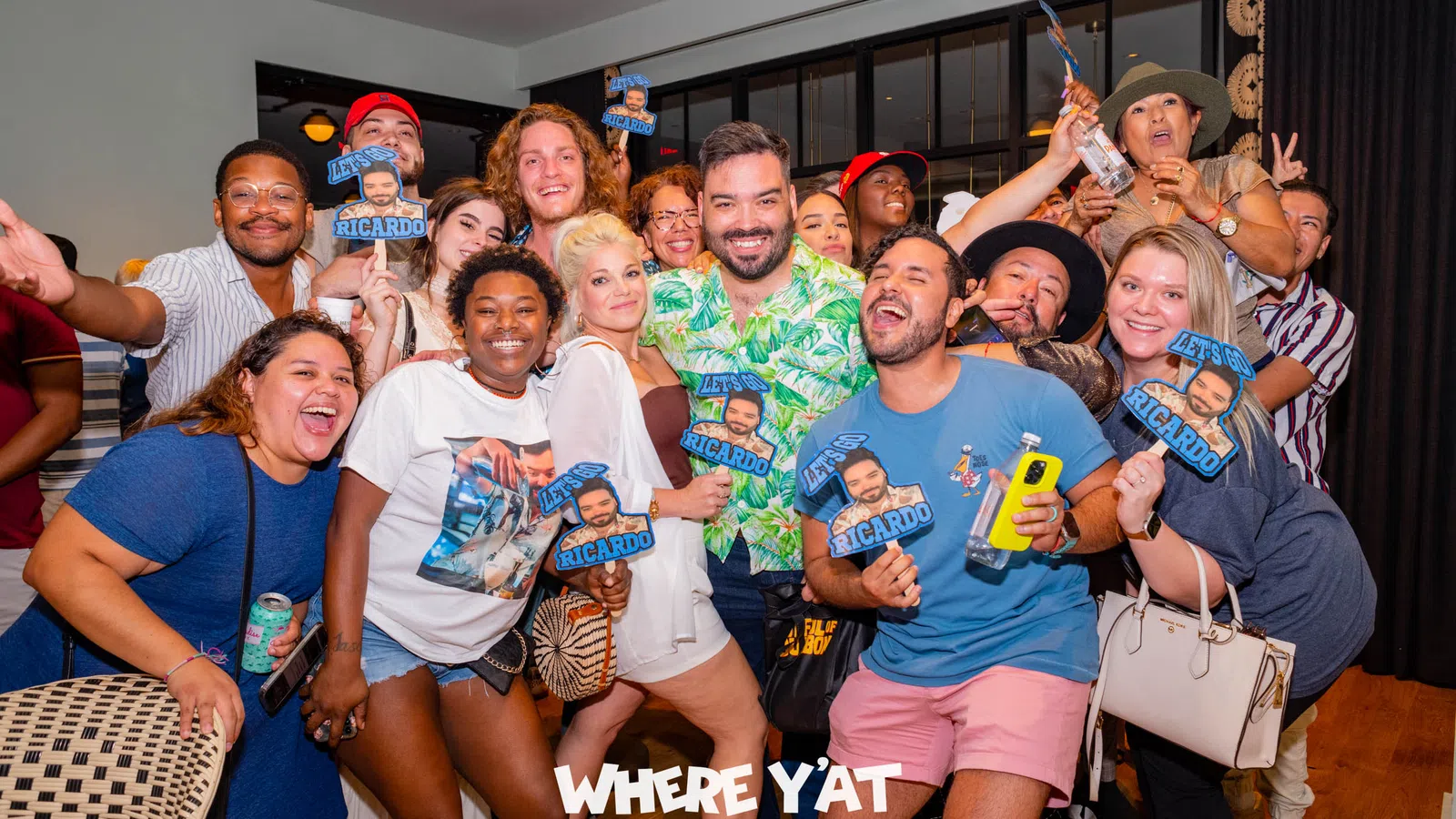 a group of people posing for a photo