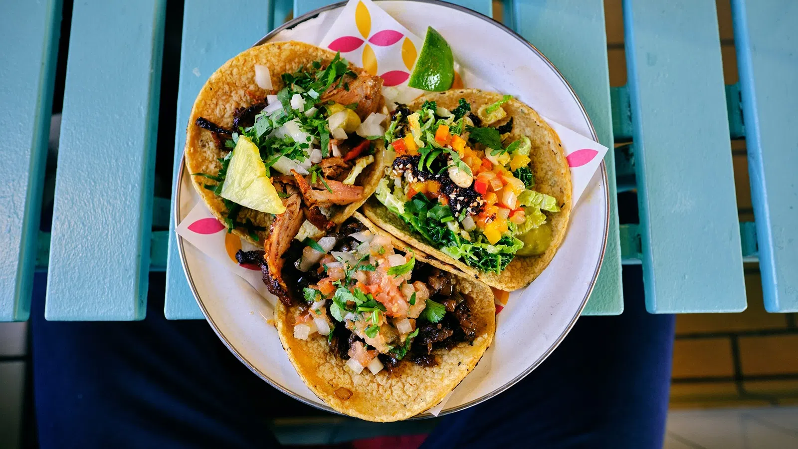 a plate of tacos