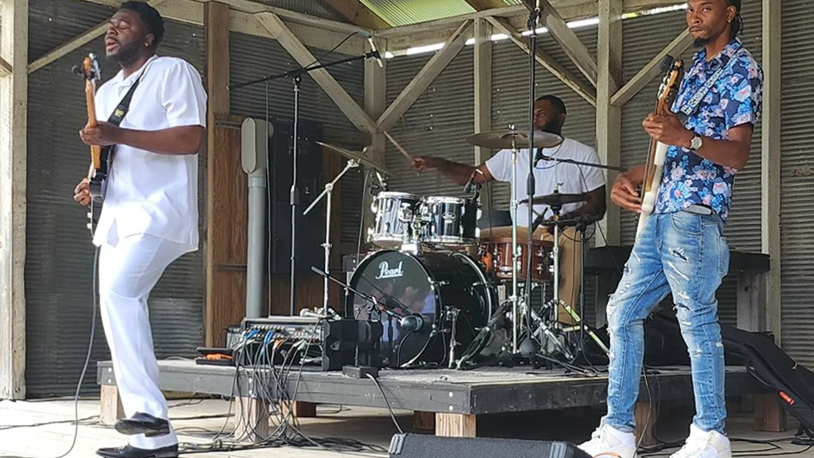 a group of men playing instruments