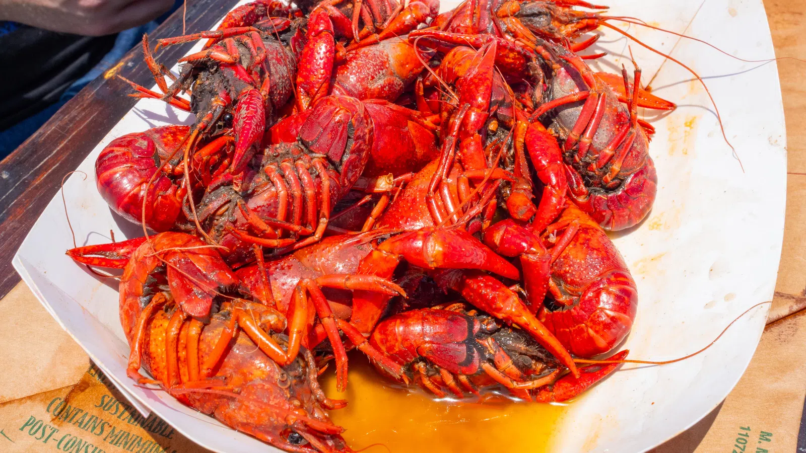 a plate of seafood