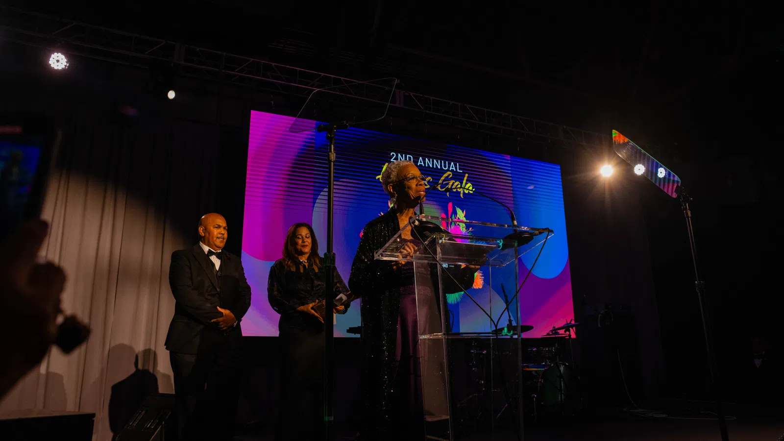 a group of people on a stage