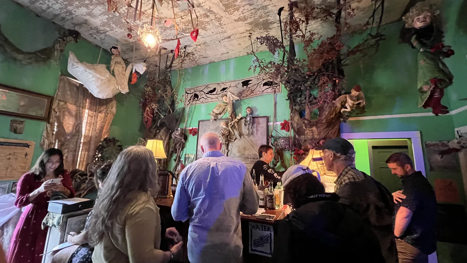 a group of people in a room