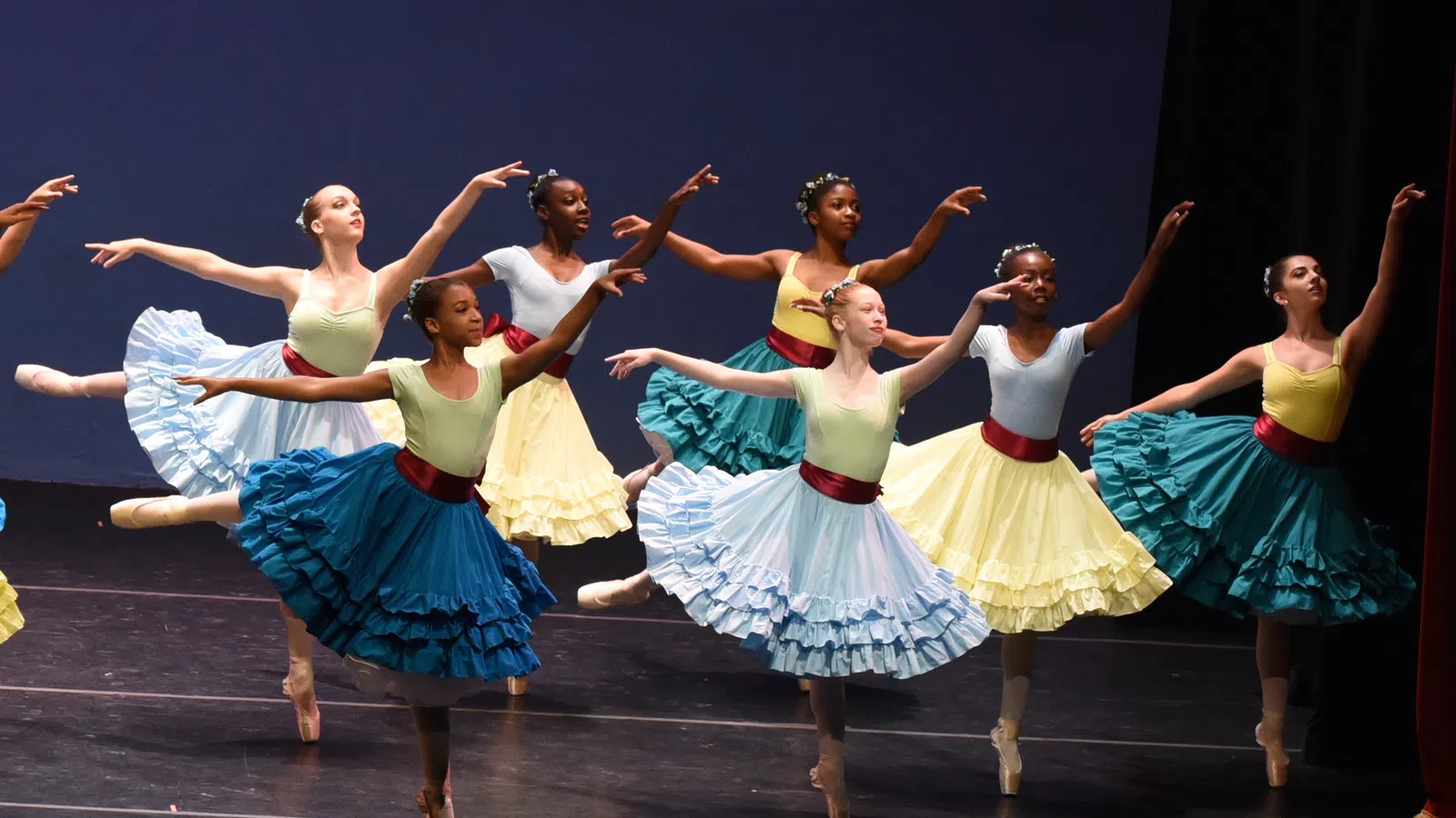 a group of women dancing