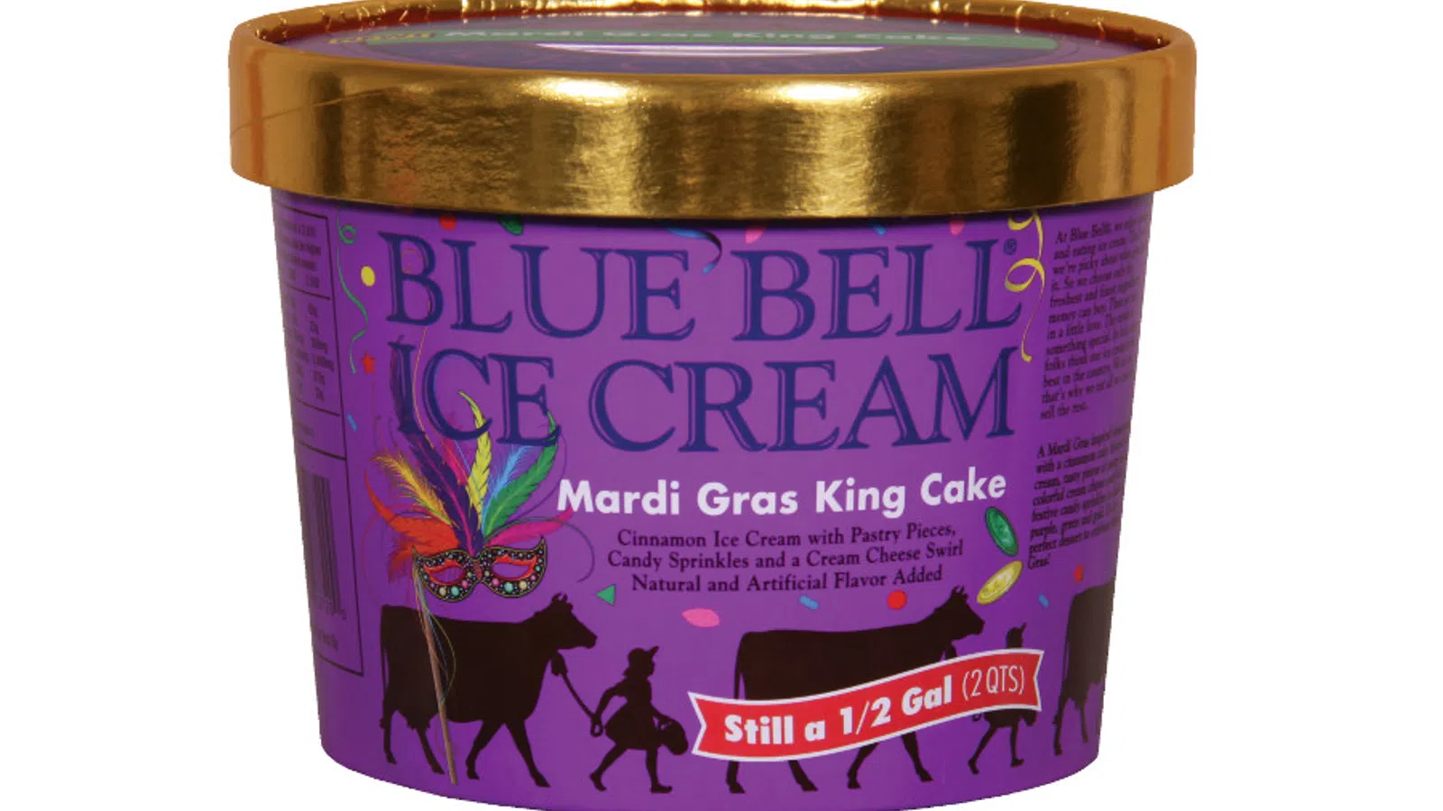 Blue Bell?s Mardi Gras King Cake Ice Cream Kicks Off Carnival Nationwide