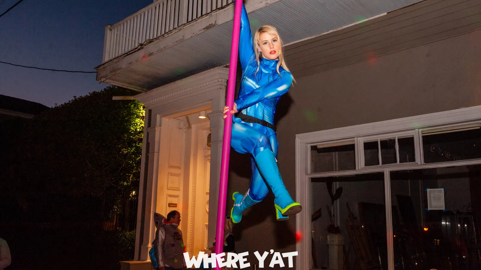 a person on a swing