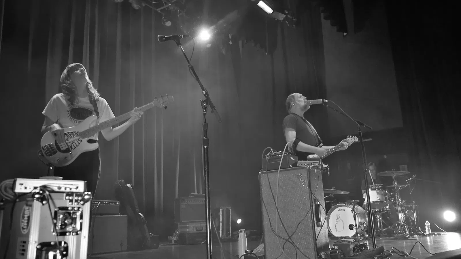 a band playing on a stage