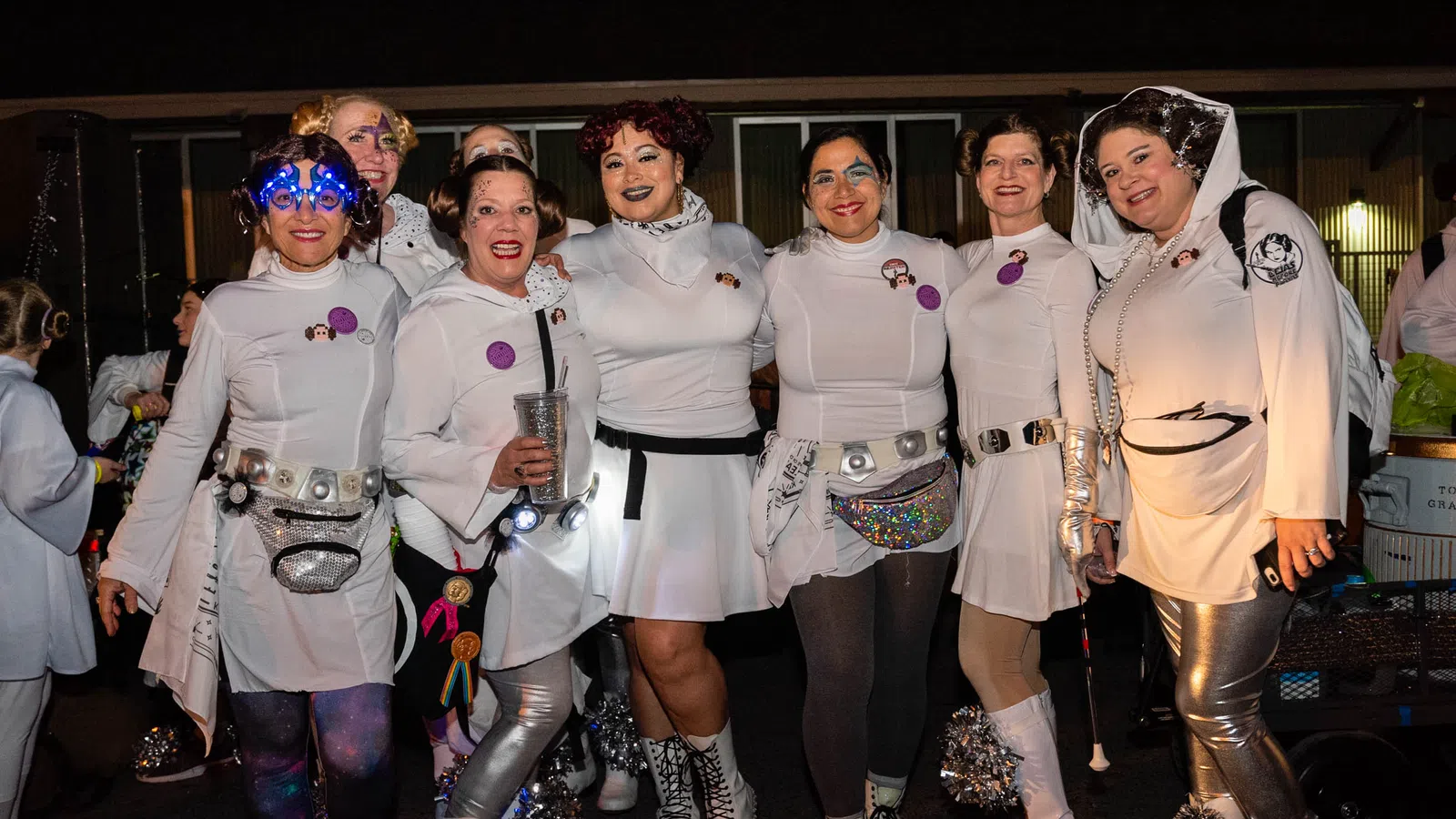 a group of people wearing clothing