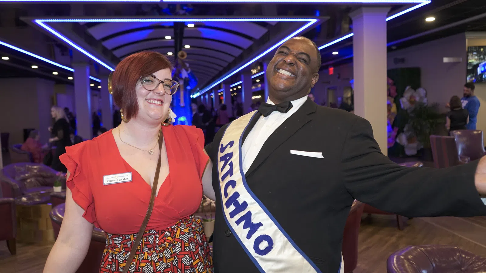 a man and woman posing for a picture