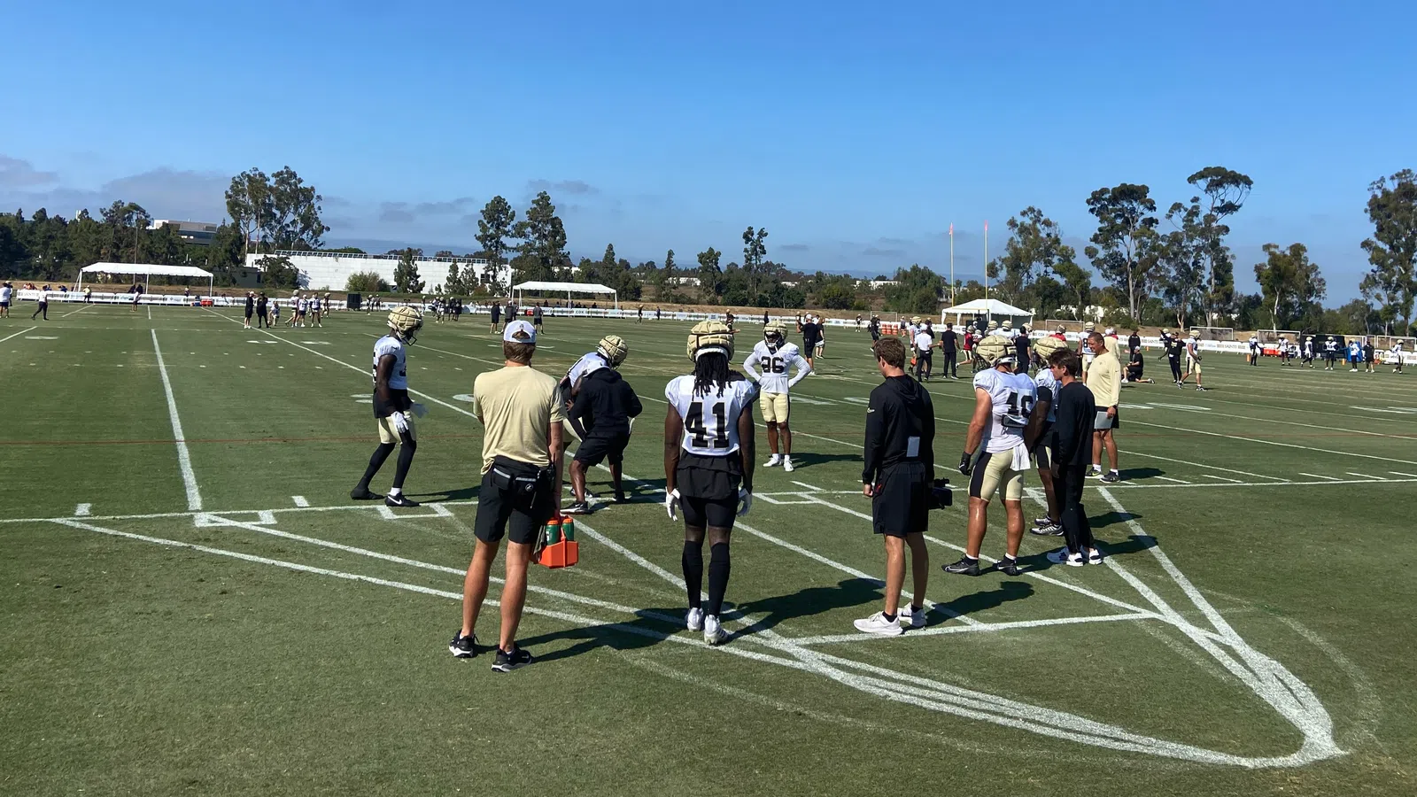 a football team on a football field