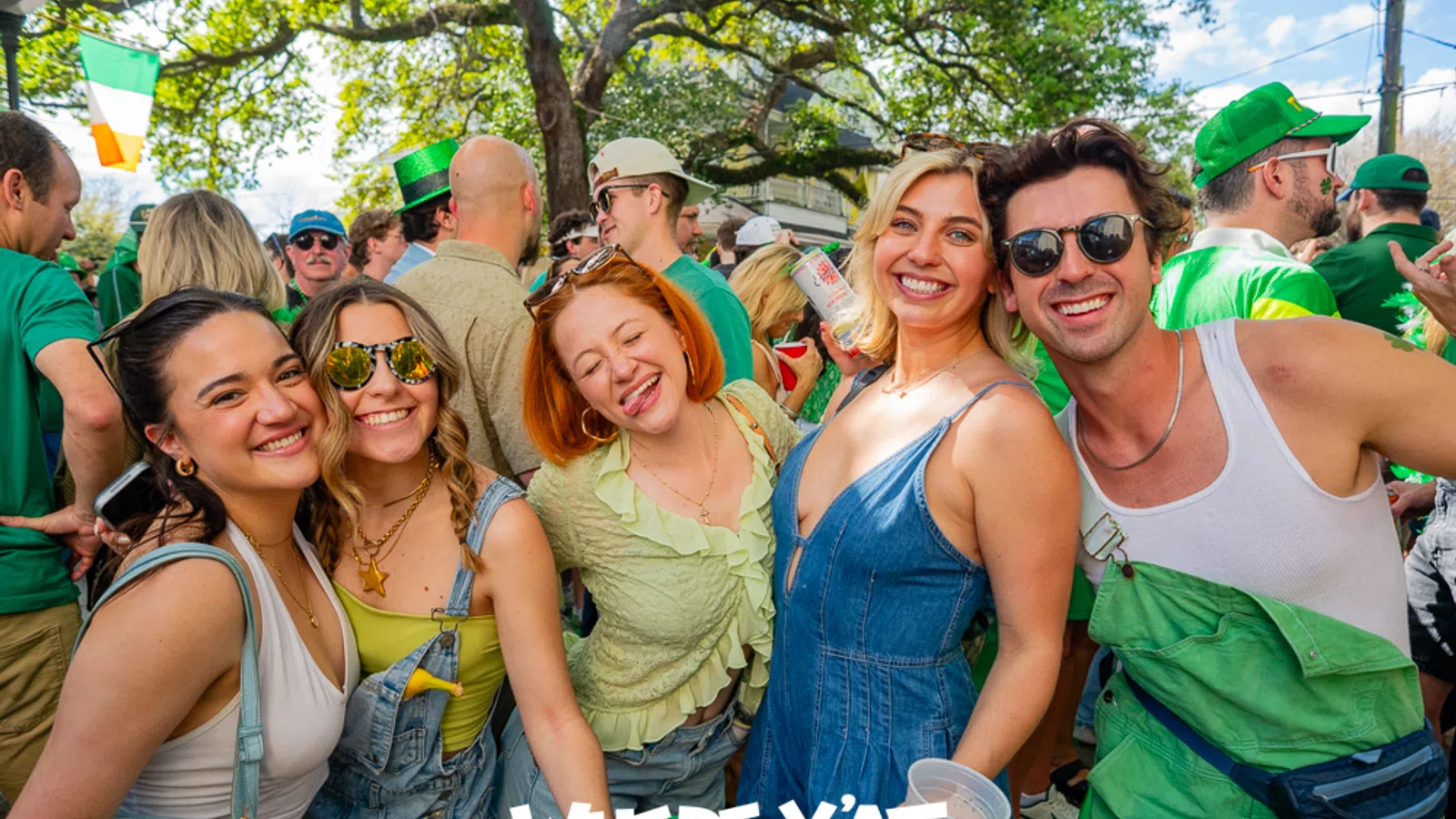 On Saturday, March 14, 2026, the Irish Parade made its way through the Irish Channel, accompanied by Irish Channel clubs, beads, and heads of cabbage, carrots and potatoes.