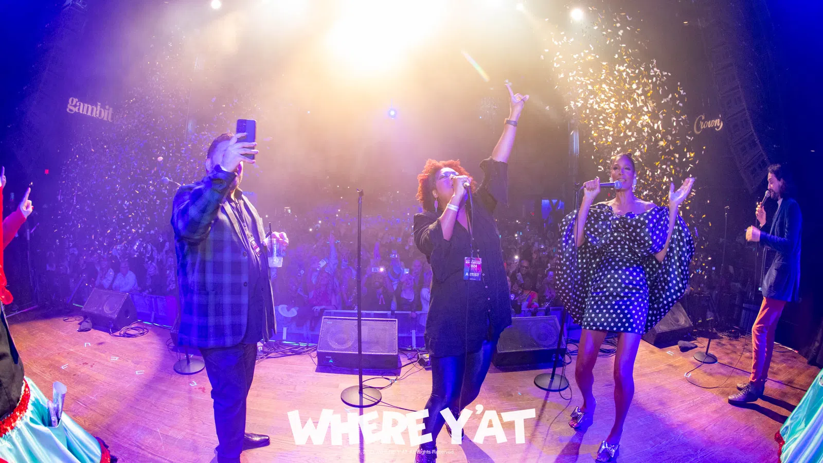 a group of people on a stage
