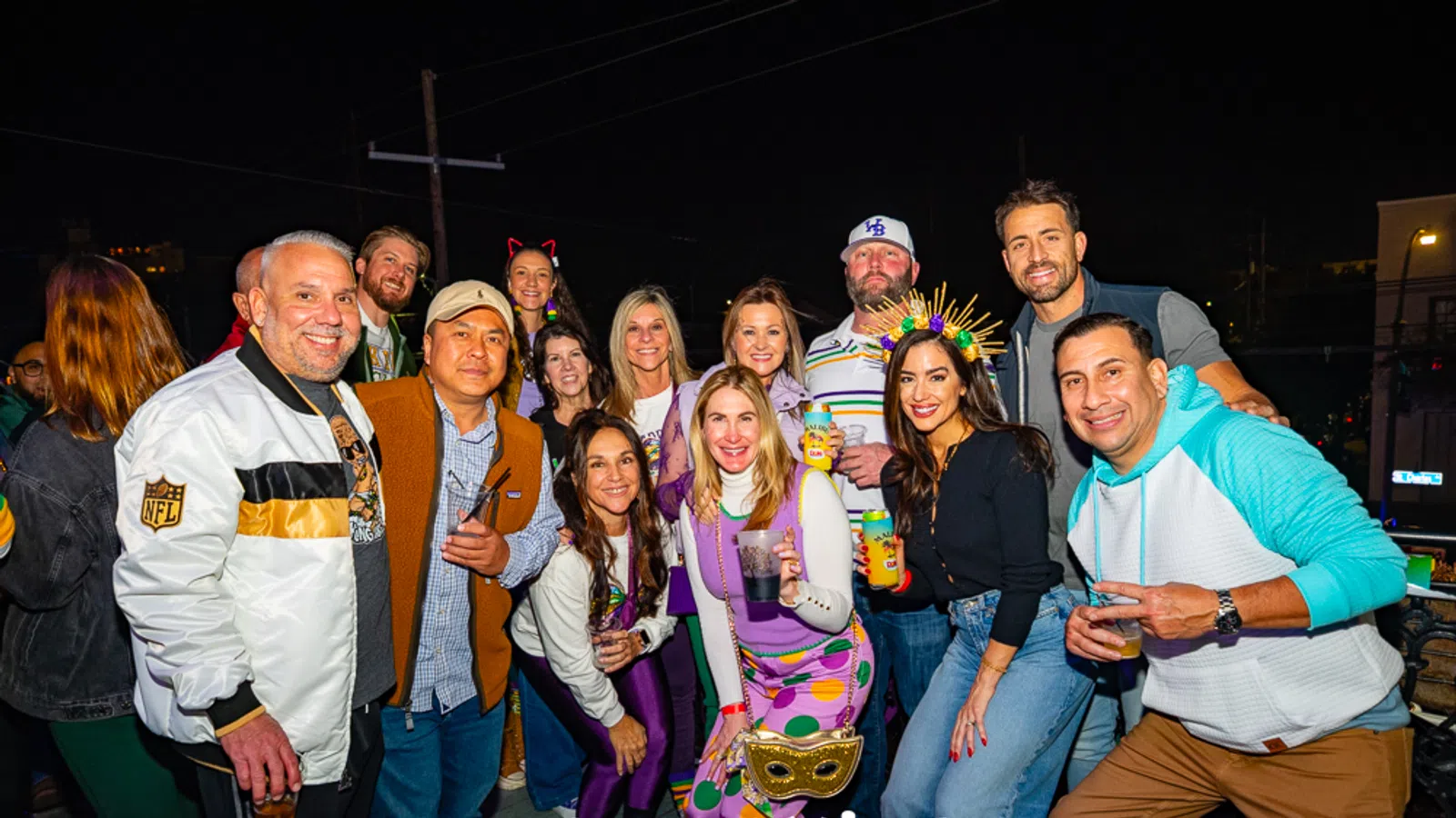 Pernod Ricard presents MALIBU at Avenue Pub on St Charles Ave during the Krewe of Shun and Krewe of Cleopatra Parasde on February 6, 2026. #malibumardigras #mardigras2026 #whereyatnola2026