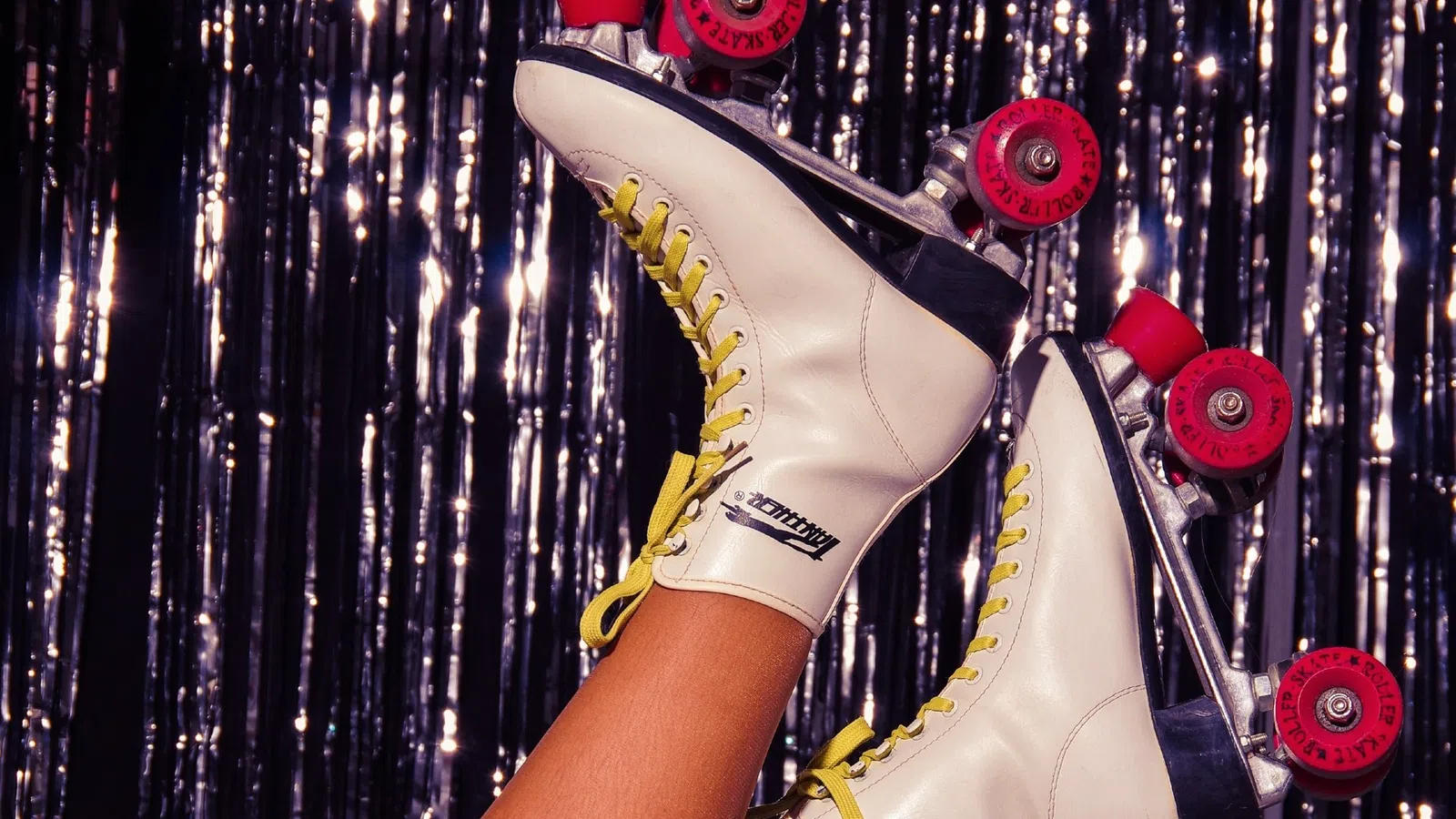 a person wearing a pair of roller blades