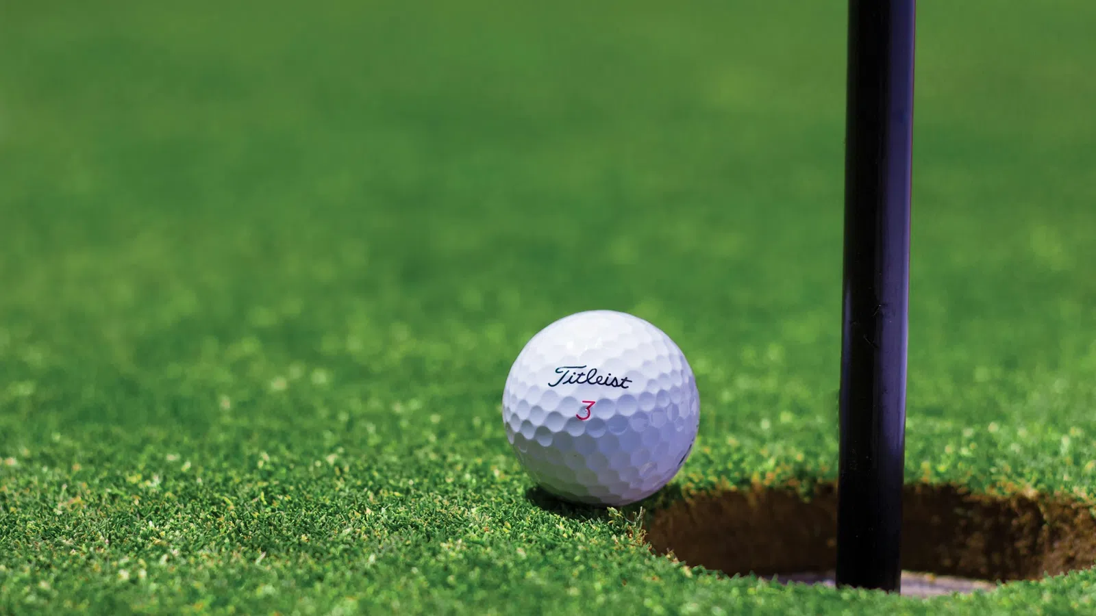 a golf ball on the green