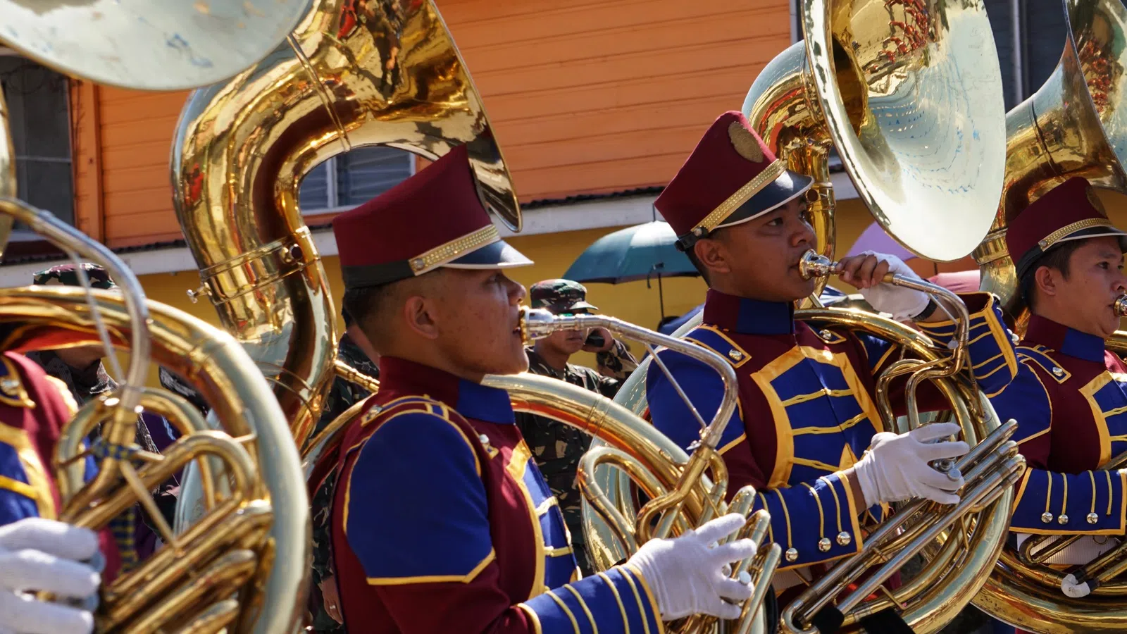 a group of people playing instruments