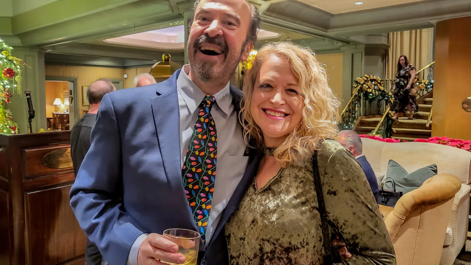 a man and woman posing for a picture