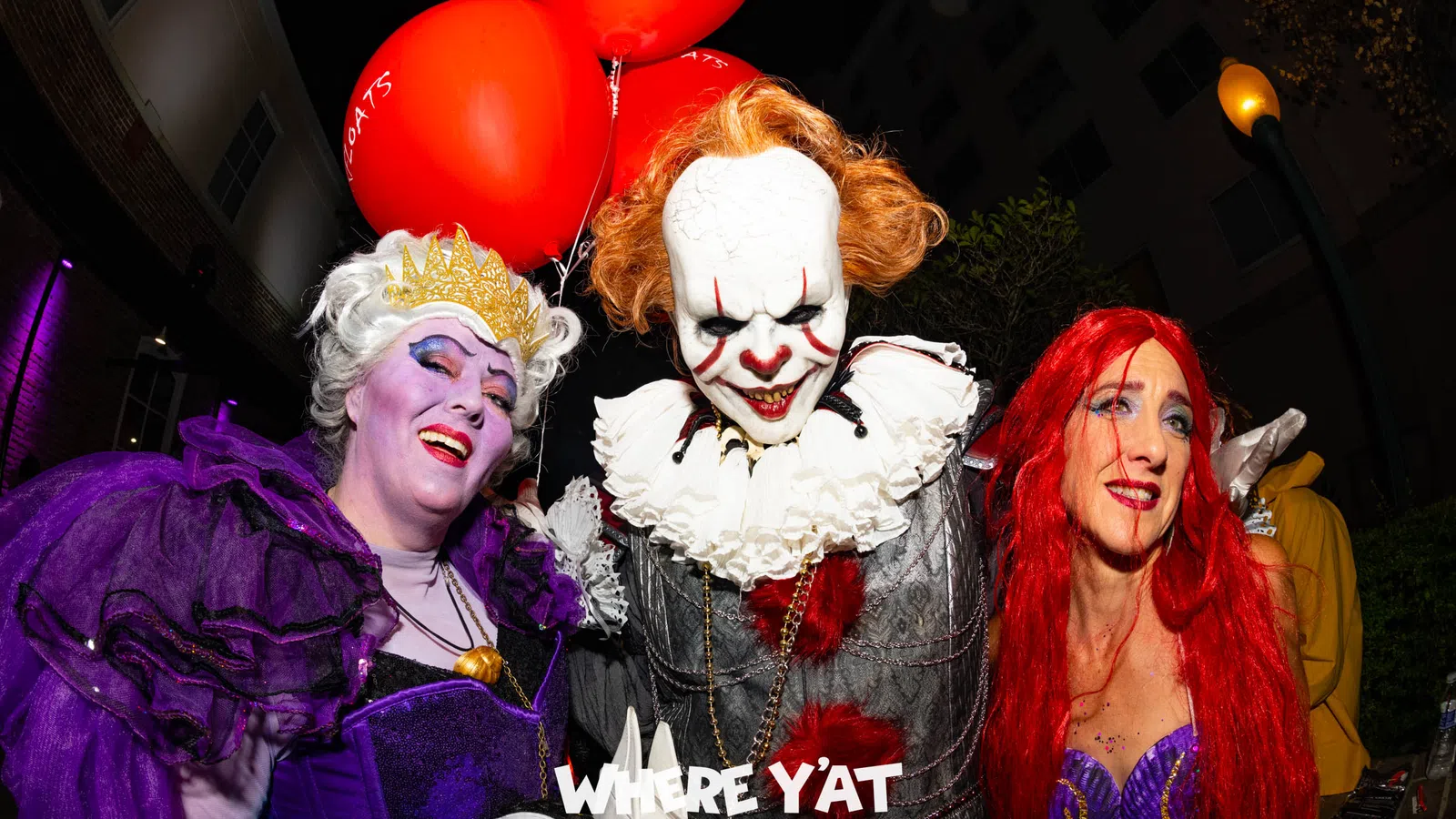 a group of people dressed as clowns