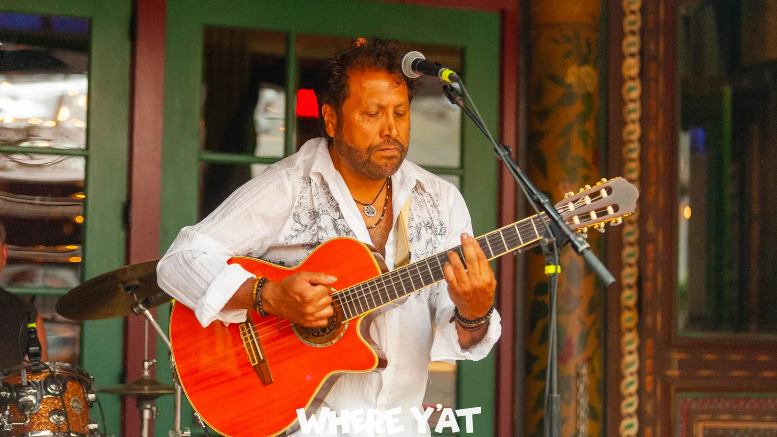 a person playing a guitar