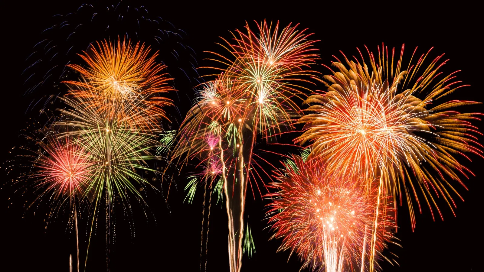 fireworks in the sky