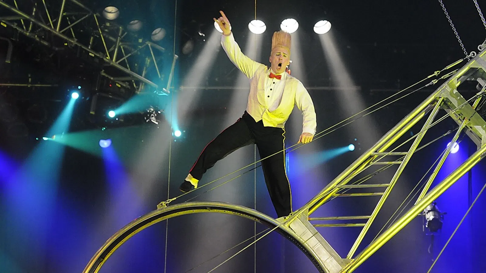a person on a rope