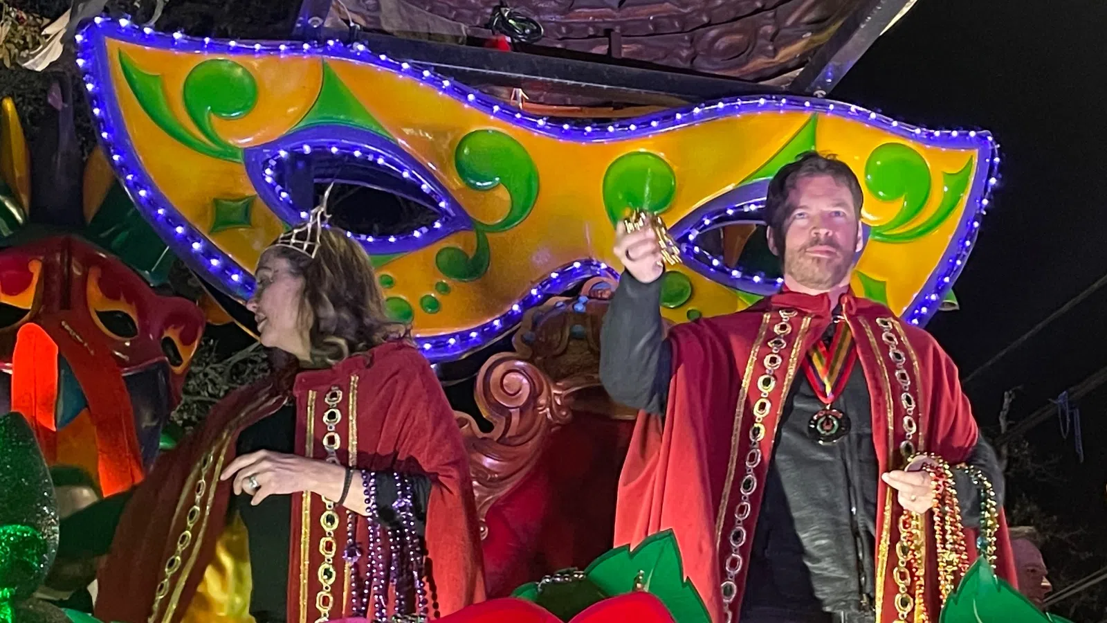 a man and woman on a ride