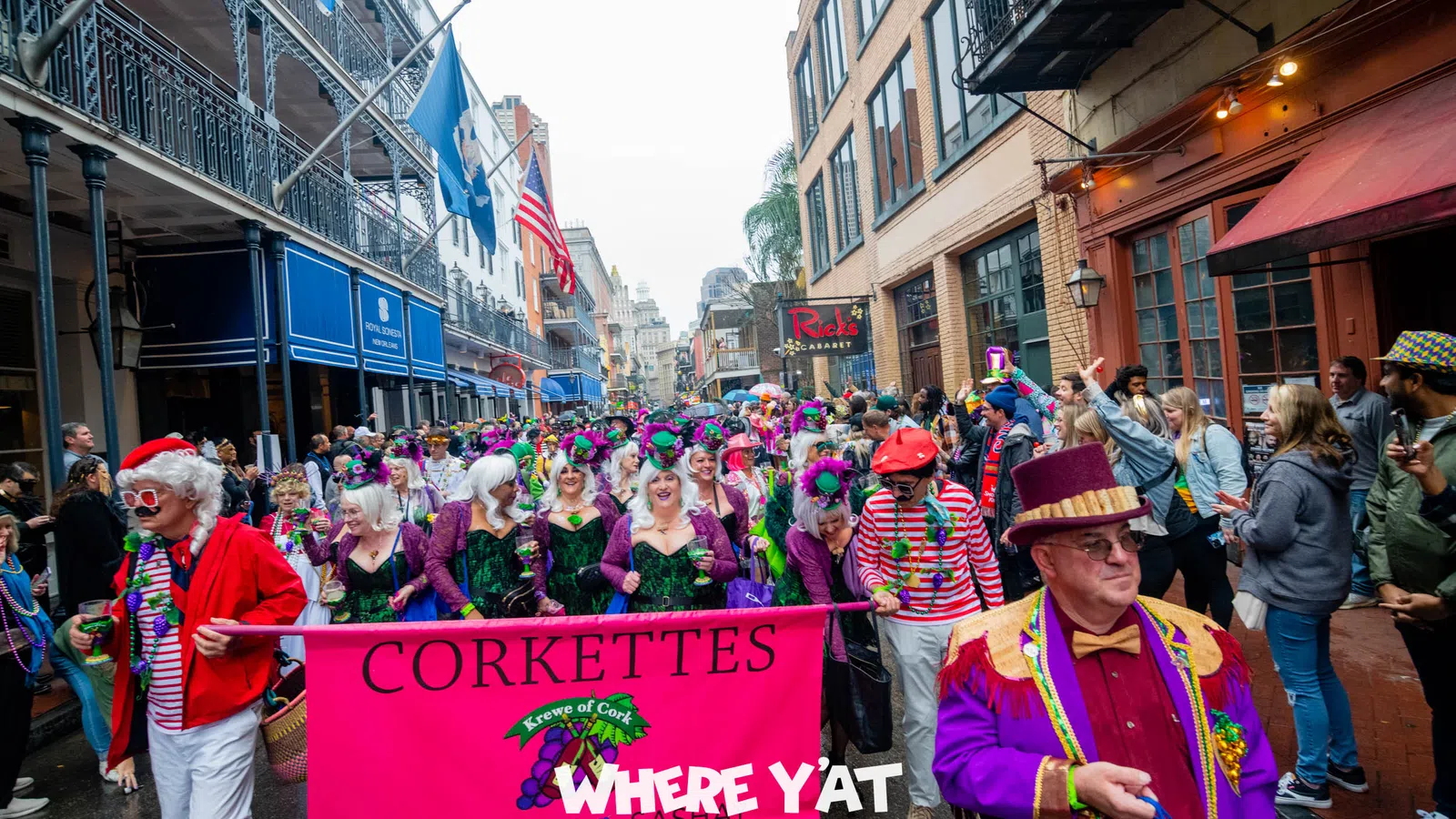 a large group of people marching