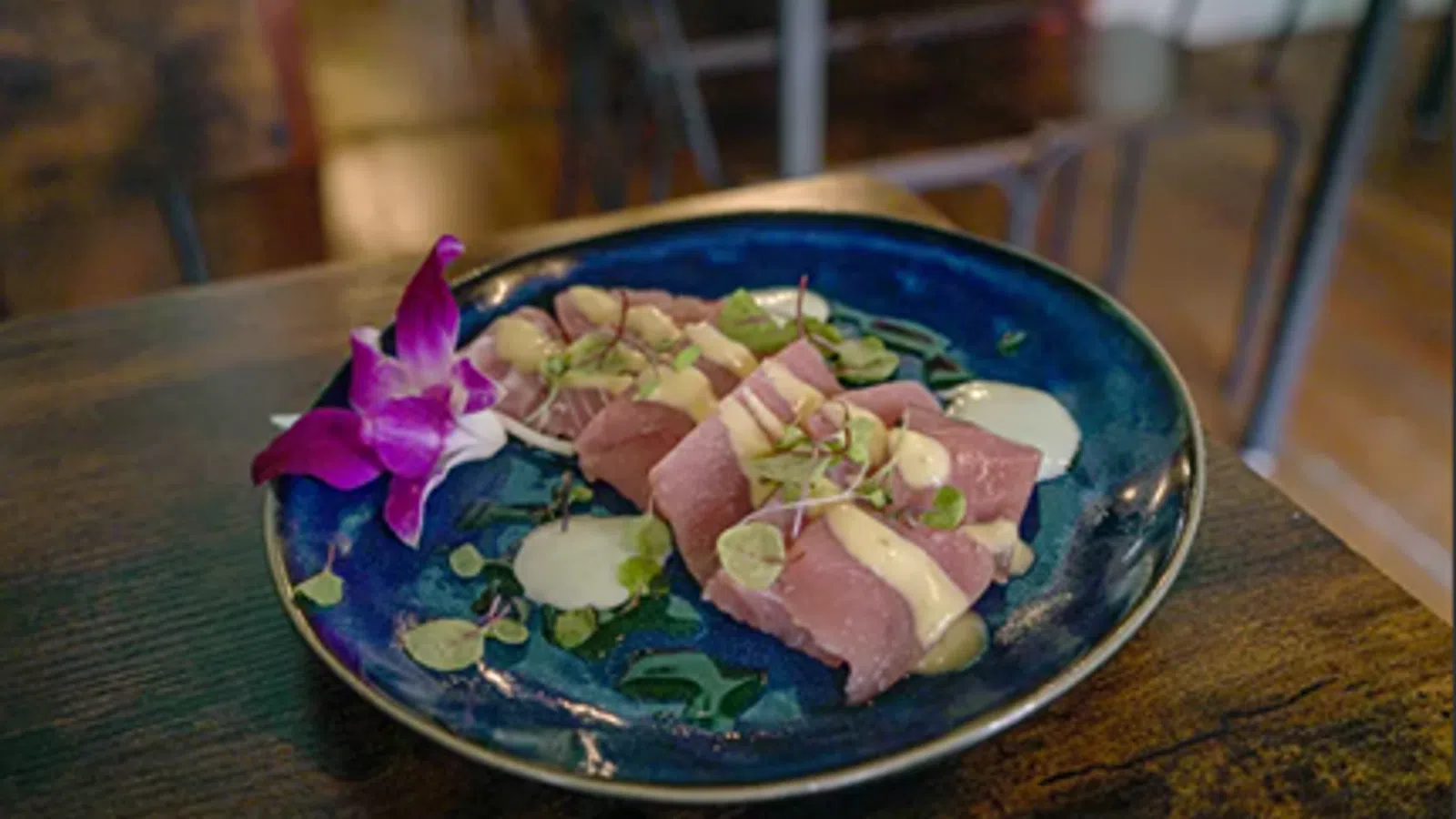 a plate of sushi