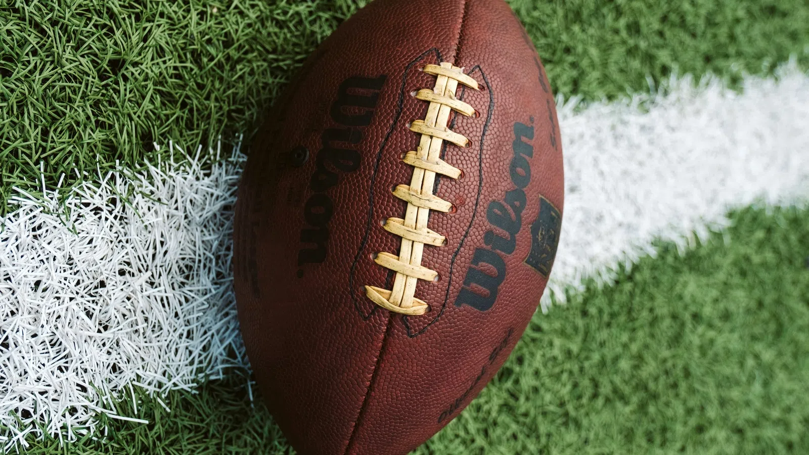 a football on the grass