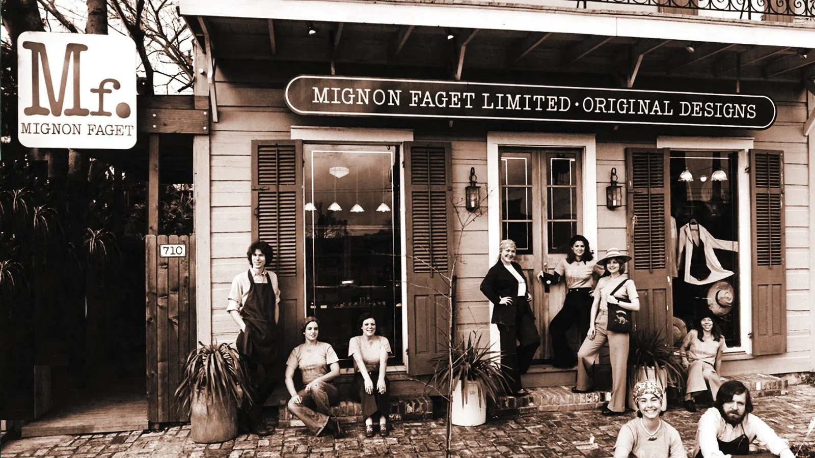 a group of people outside a building