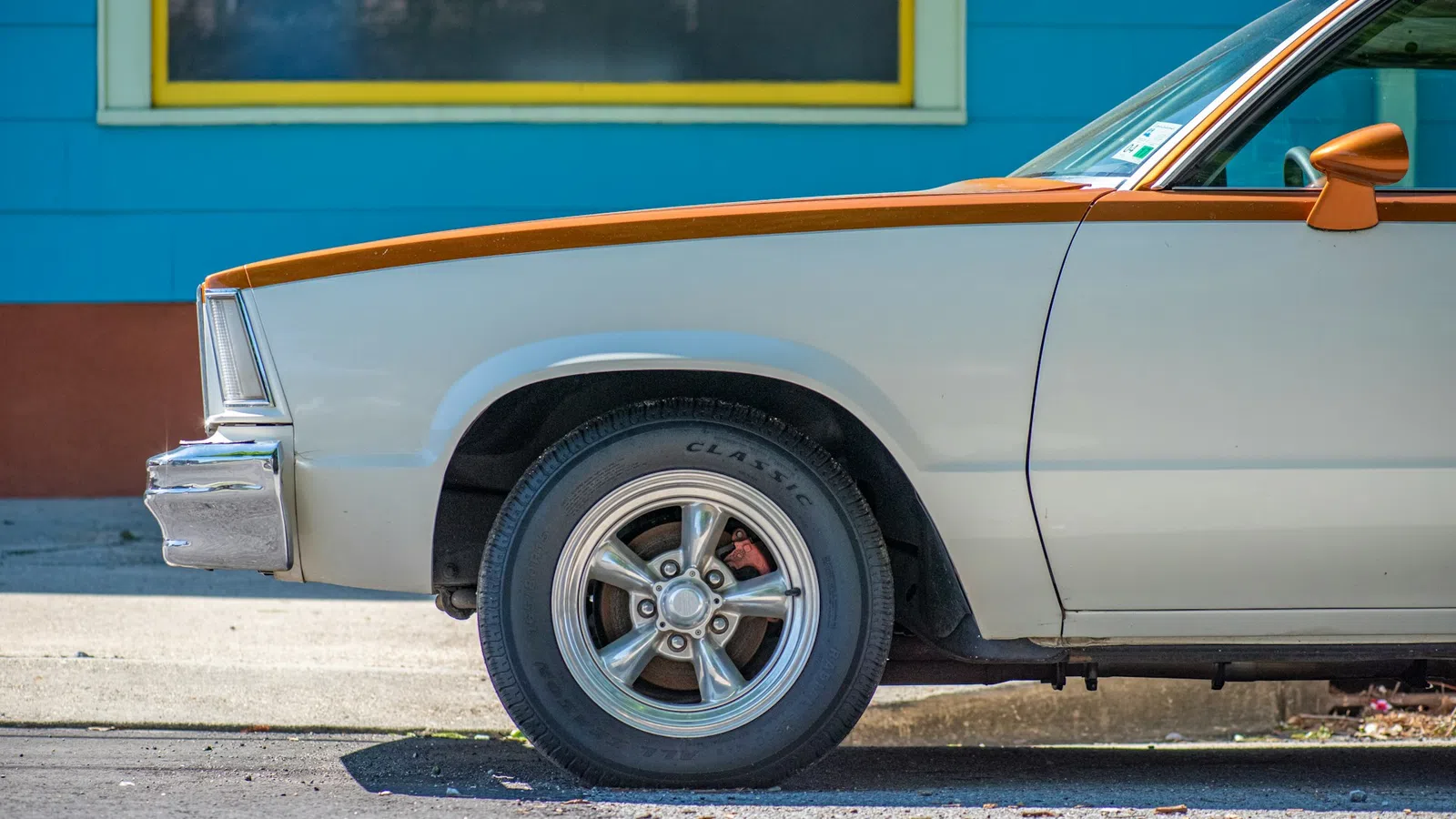 a car parked on the side of the road