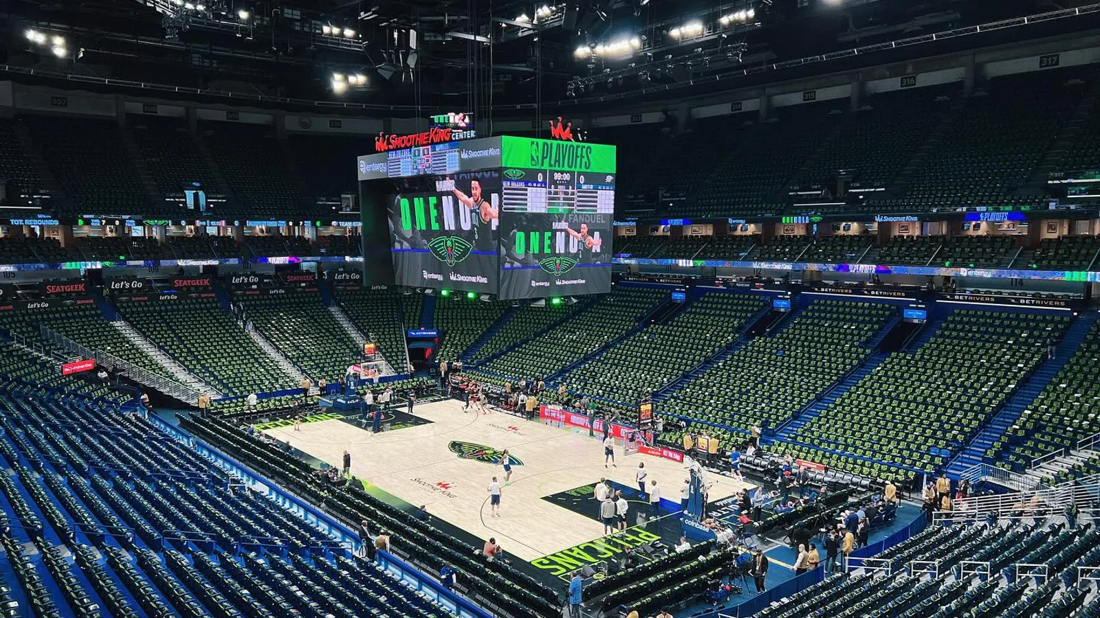 a large arena with a large crowd