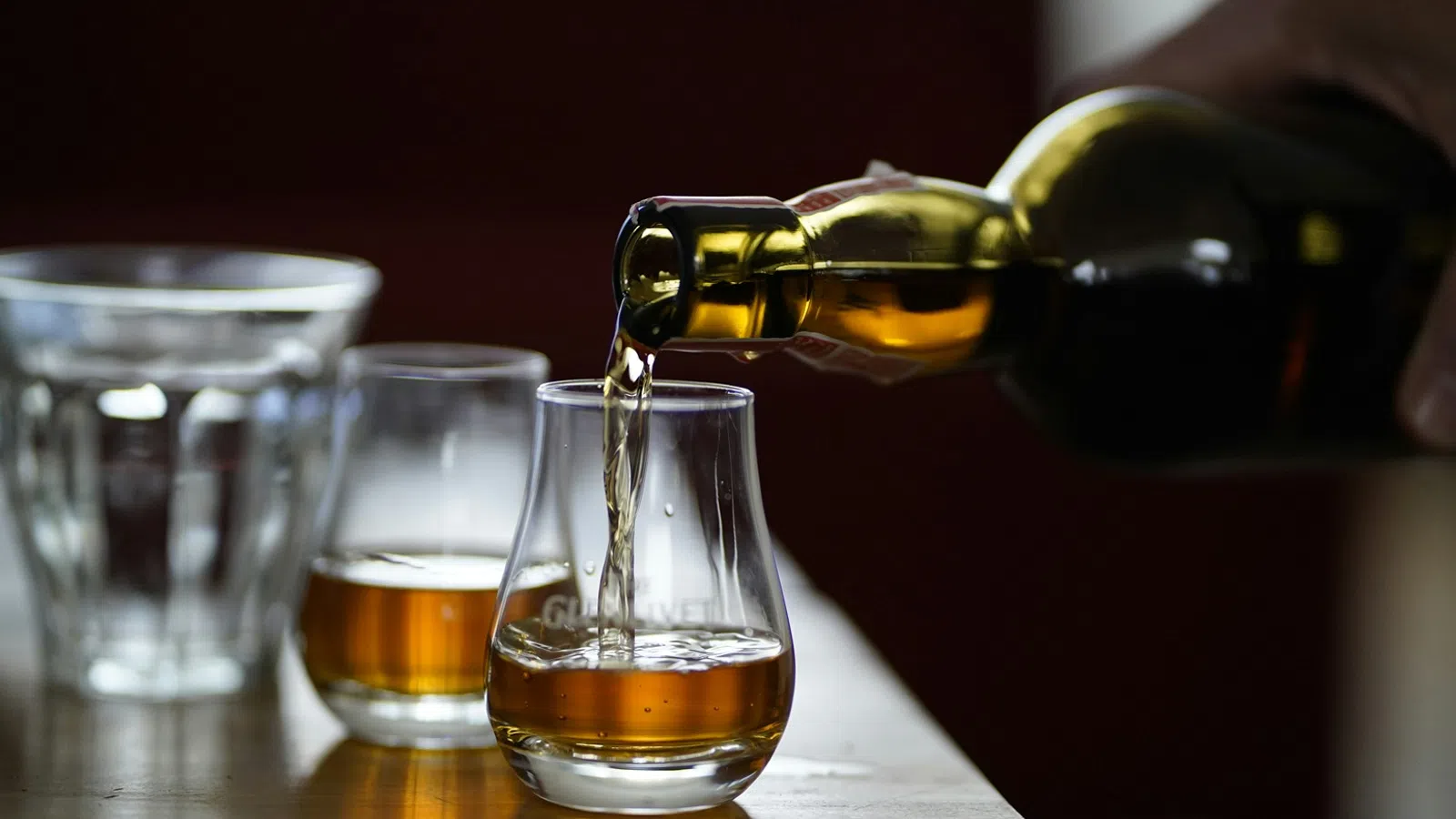 a few glasses of liquid