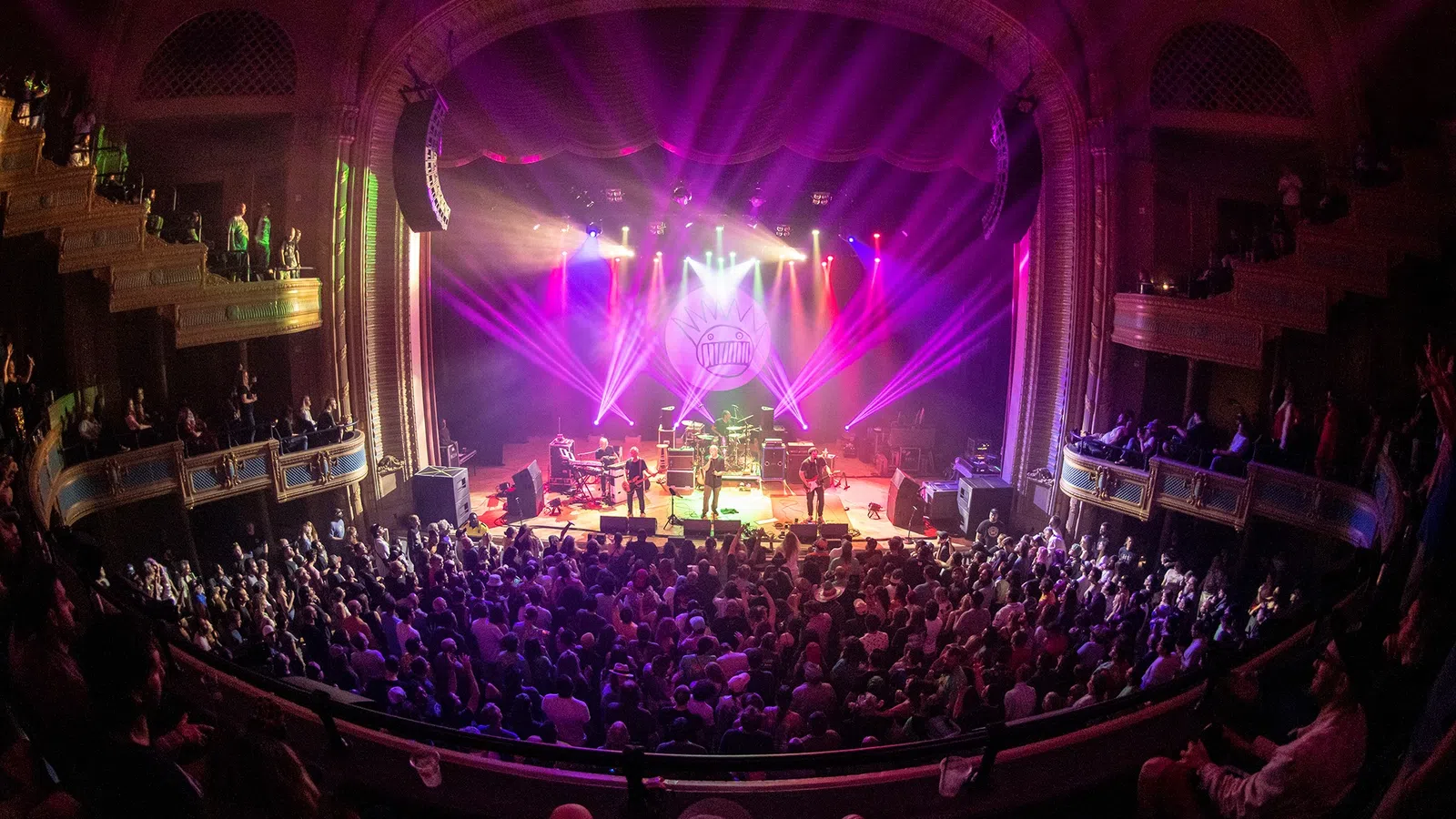 a large audience in a concert