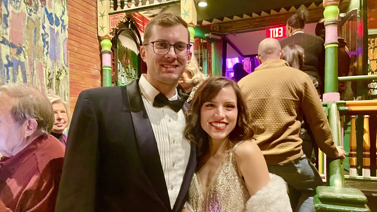 a man and woman posing for a picture