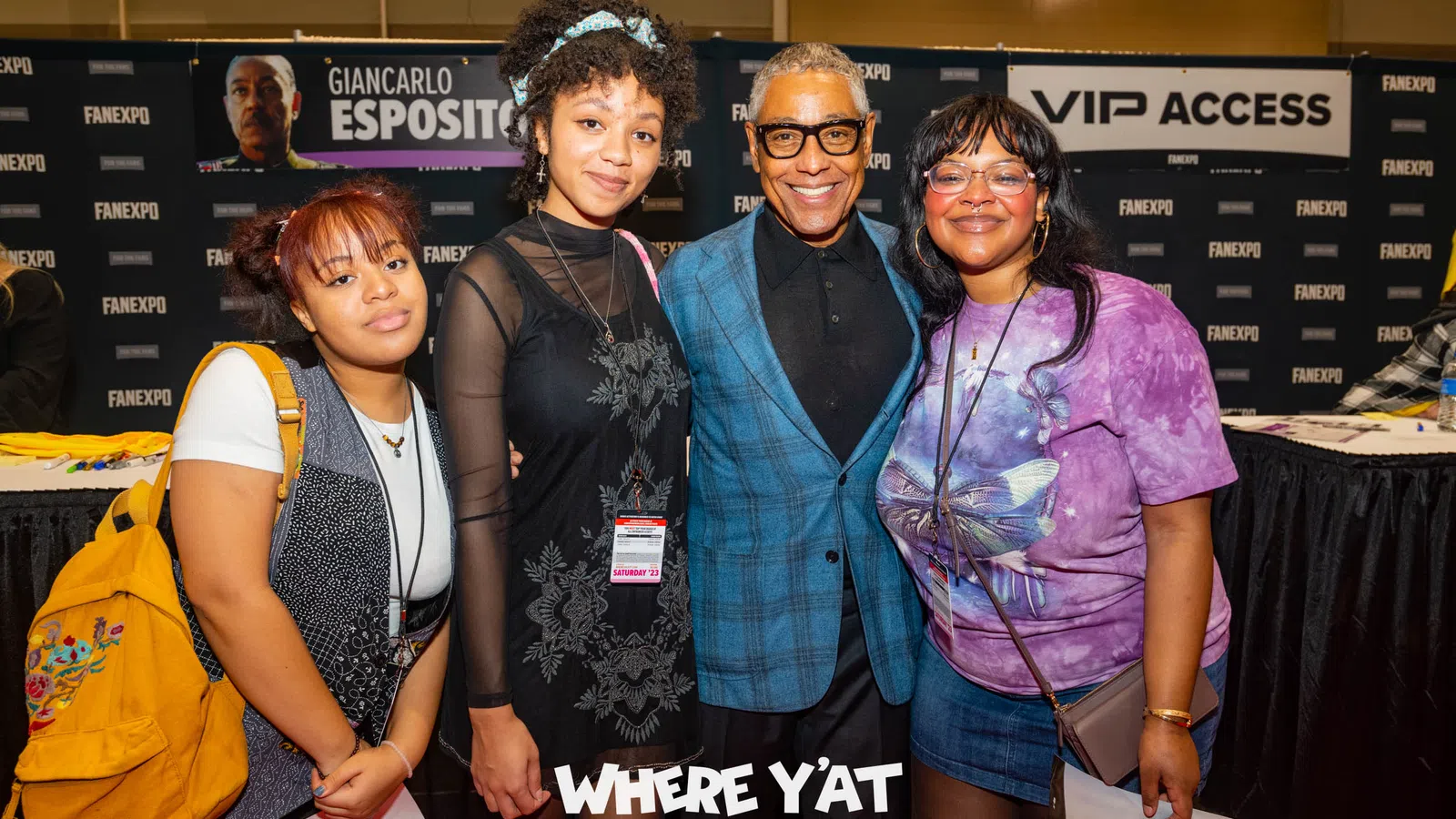 Giancarlo Esposito et al. posing for a photo