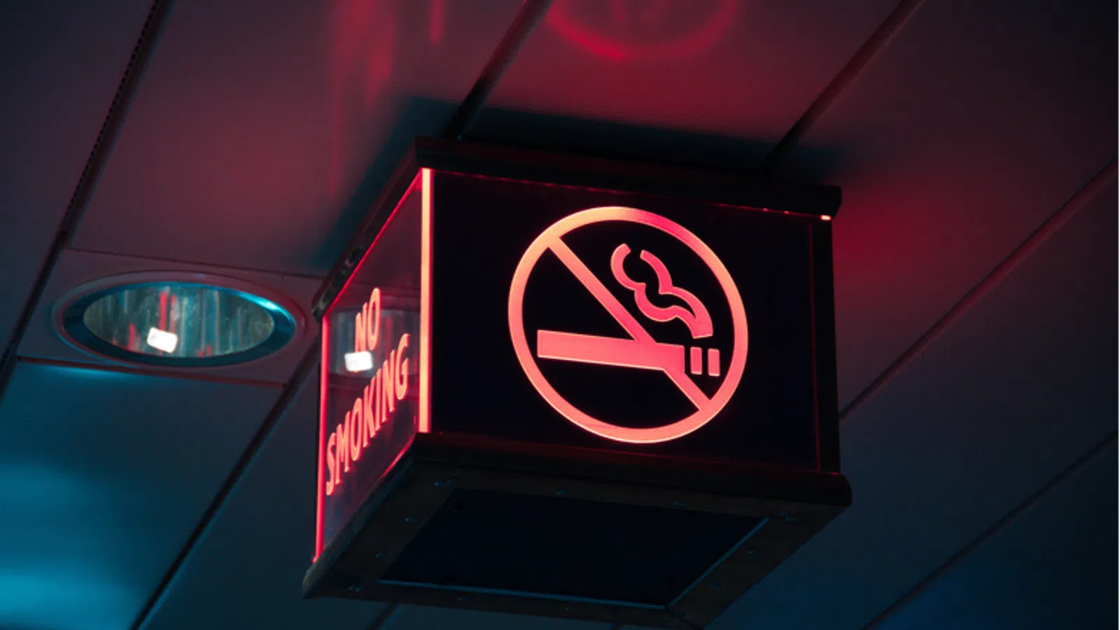 a red and black sign